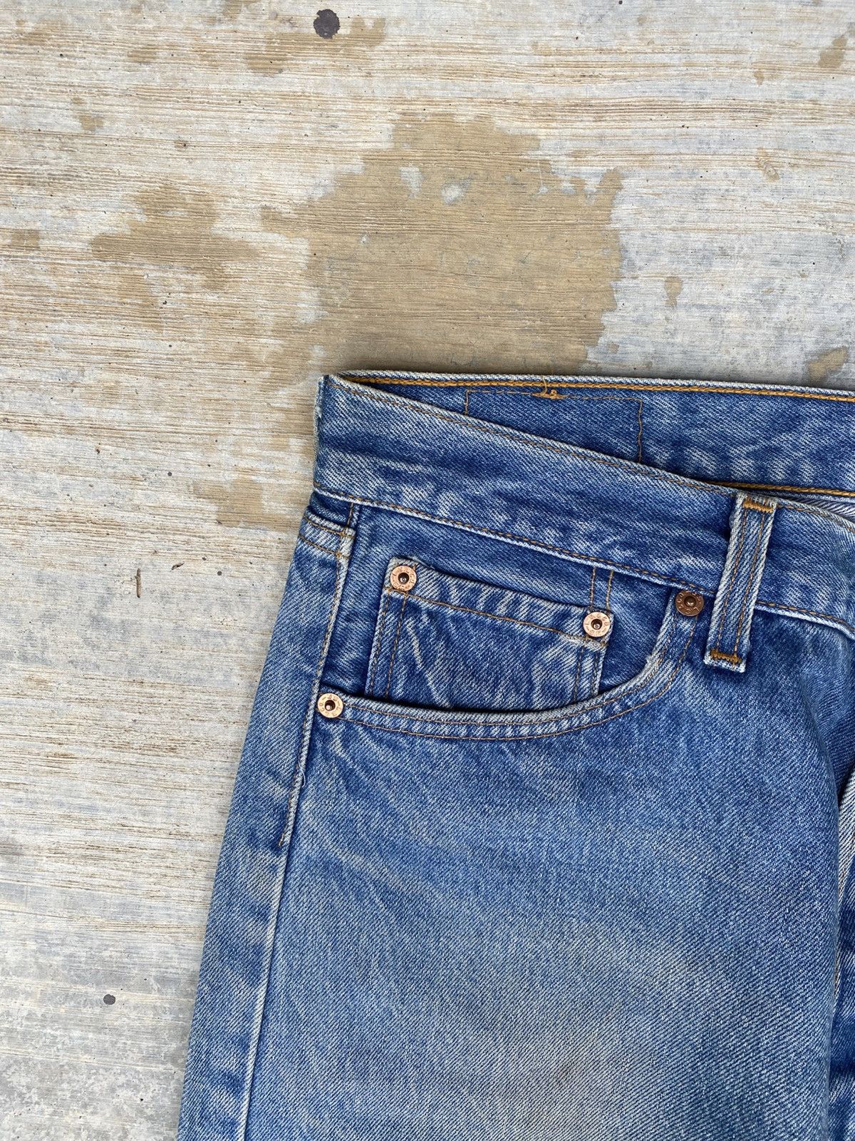 Levi's Vintage 90’s Levi's 501 X Lovers Rock Distressed Denim Size US 34 / EU 50 - 3 Thumbnail