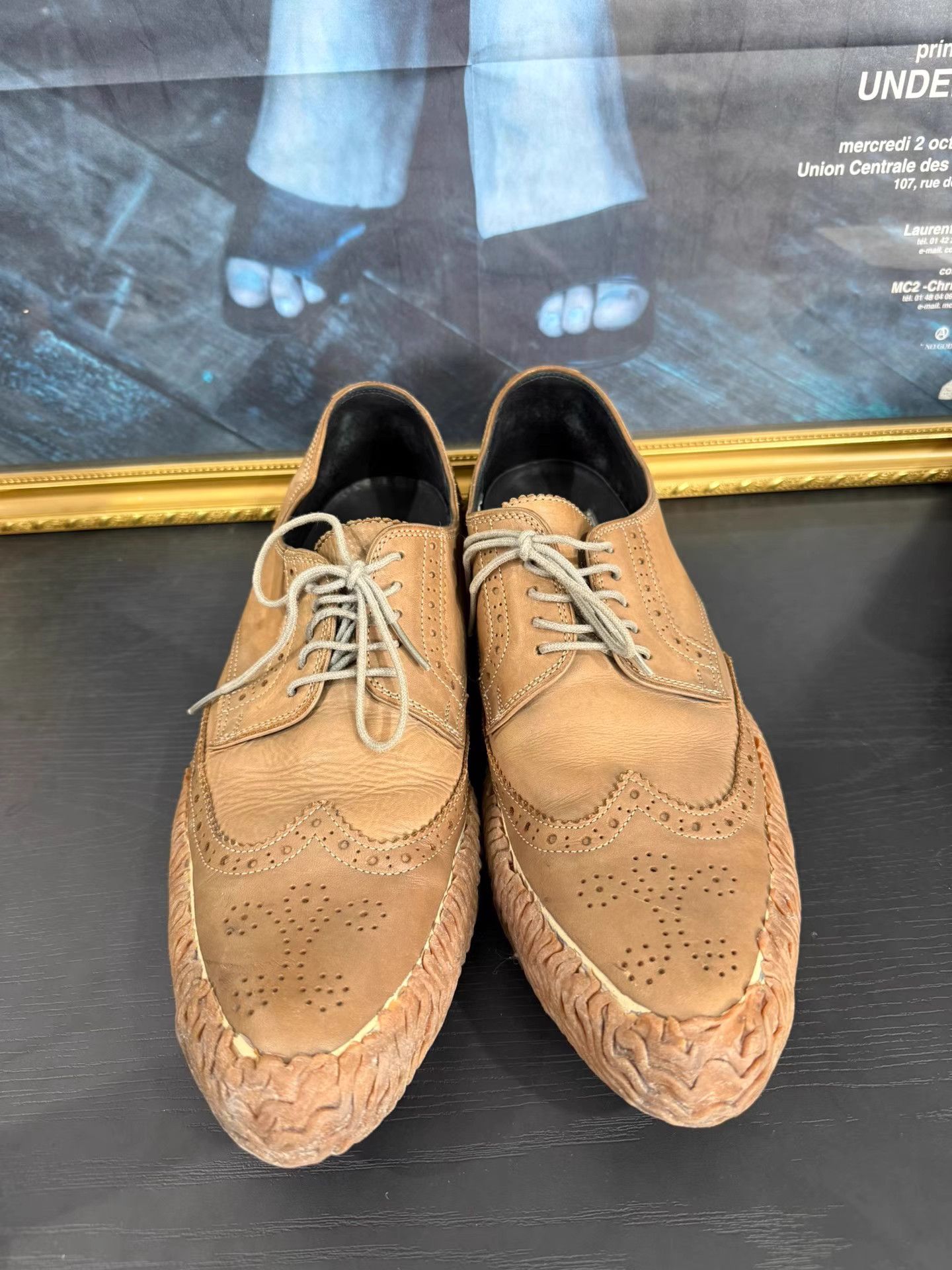 Maison MIHARA YASUHIRO Mihara Yasuhiro Engraved Guardrail Leather Shoes K20 Size US 9.5 / EU 42-43 - 2 Thumbnail
