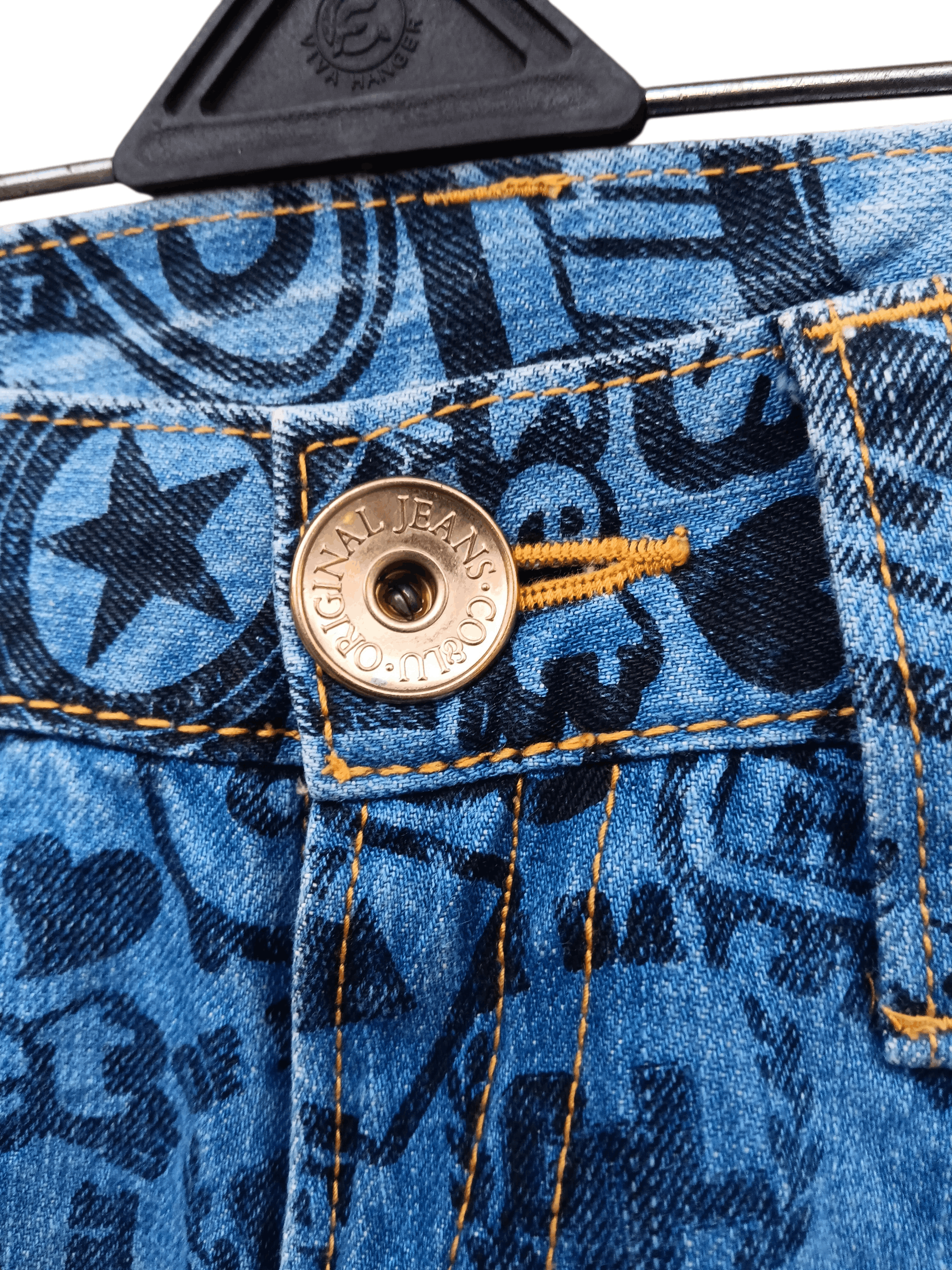 Vintage Vintage Co&Lu alloverprint denim pants Size US 33 - 4 Thumbnail
