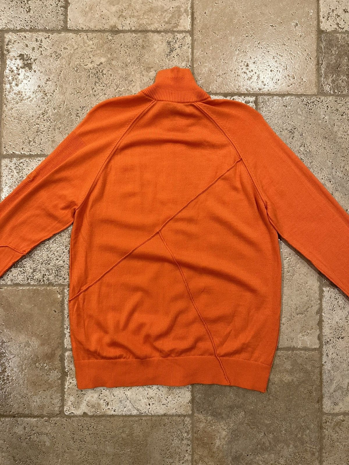 A-COLD-WALL* A-Cold-Wall Zip Up Orange Turtleneck Cardigan Sweater Size US L / EU 52-54 / 3 - 8 Thumbnail