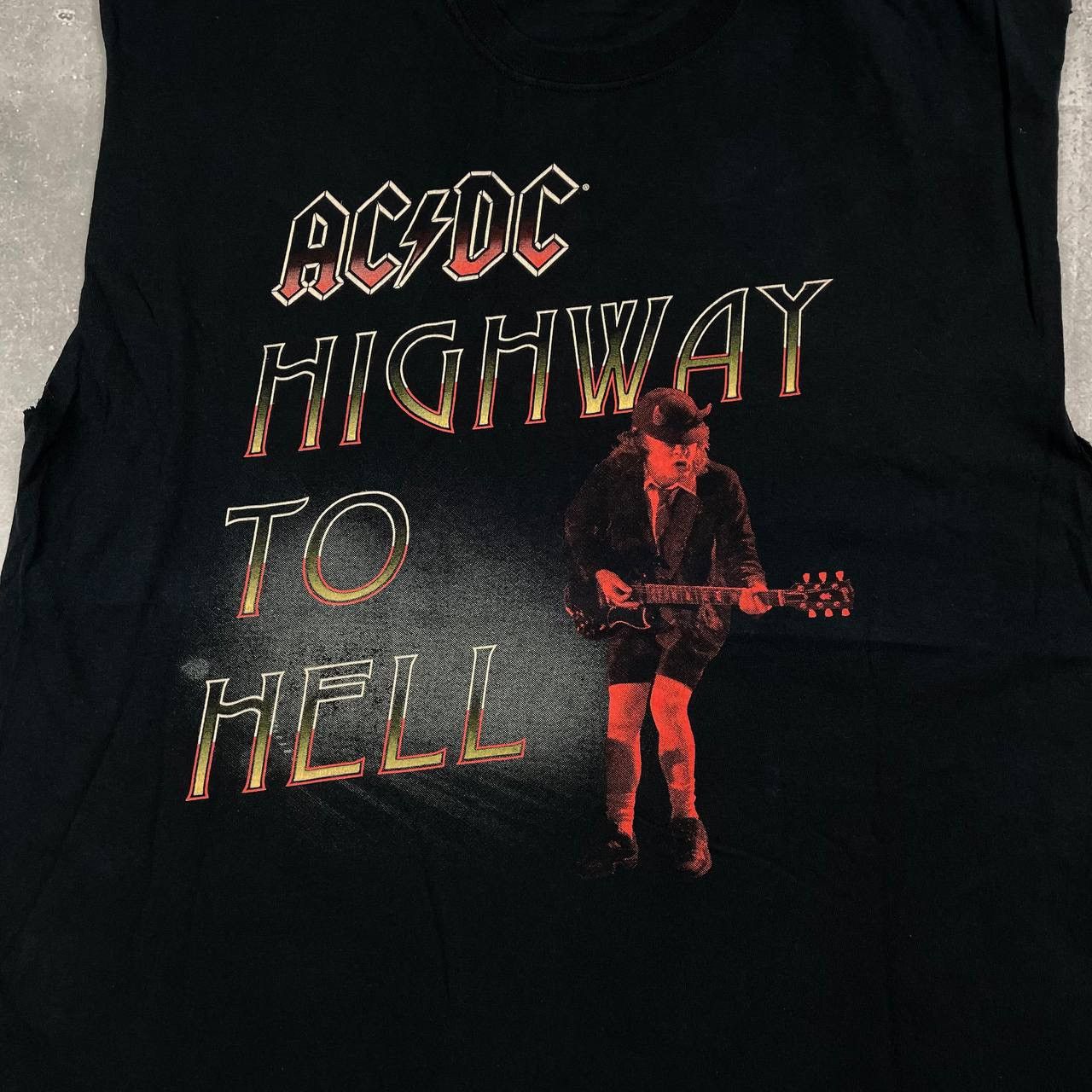 AC/DC Vintage 2000s ACDC Highway To Hell Sleeveless T Shirt Faded Size US XL / EU 56 / 4 - 4 Thumbnail