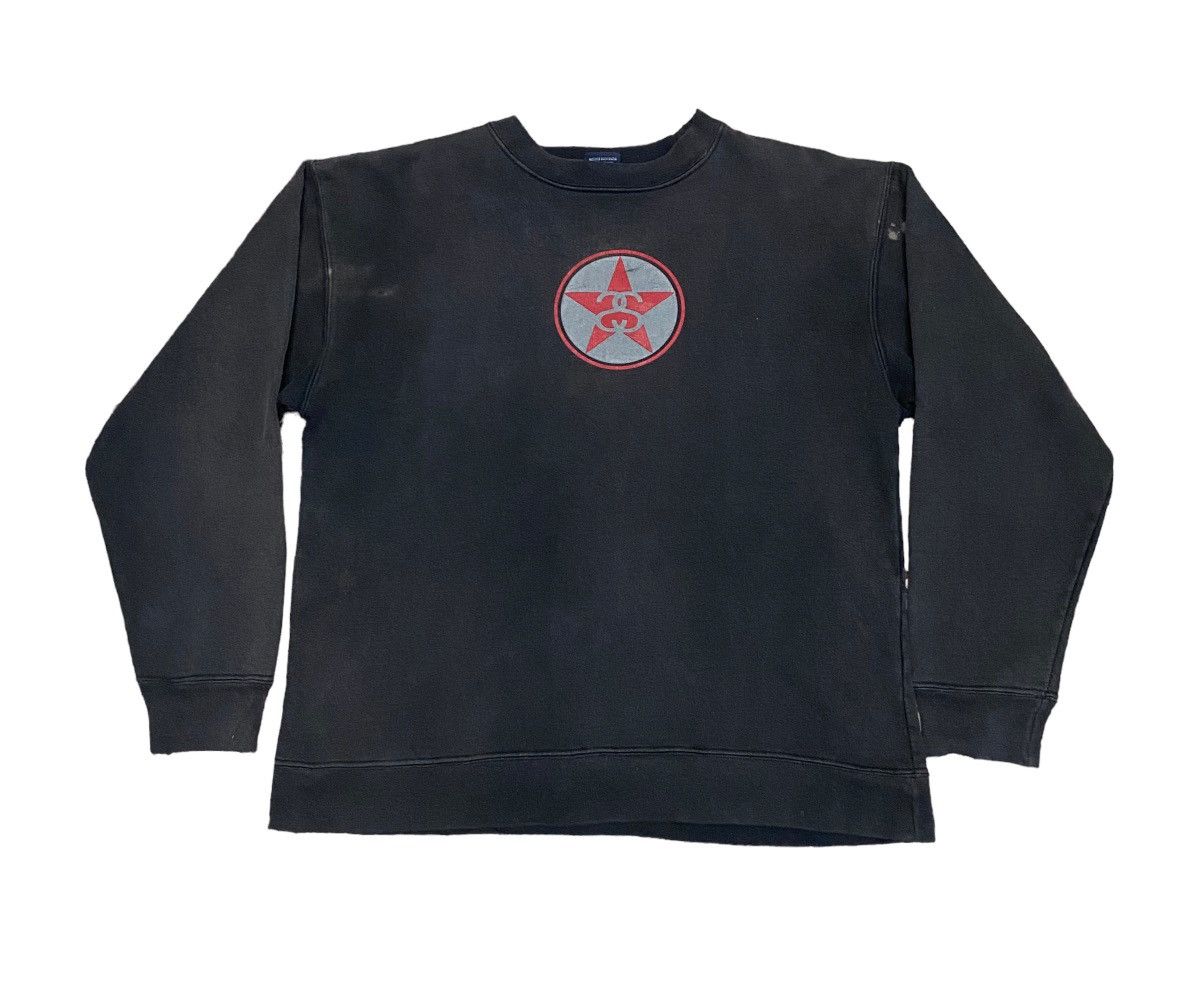 Stussy Vintage Stussy sunfaded big logo spell out sweatshirt Size US L / EU 52-54 / 3 - 5 Thumbnail