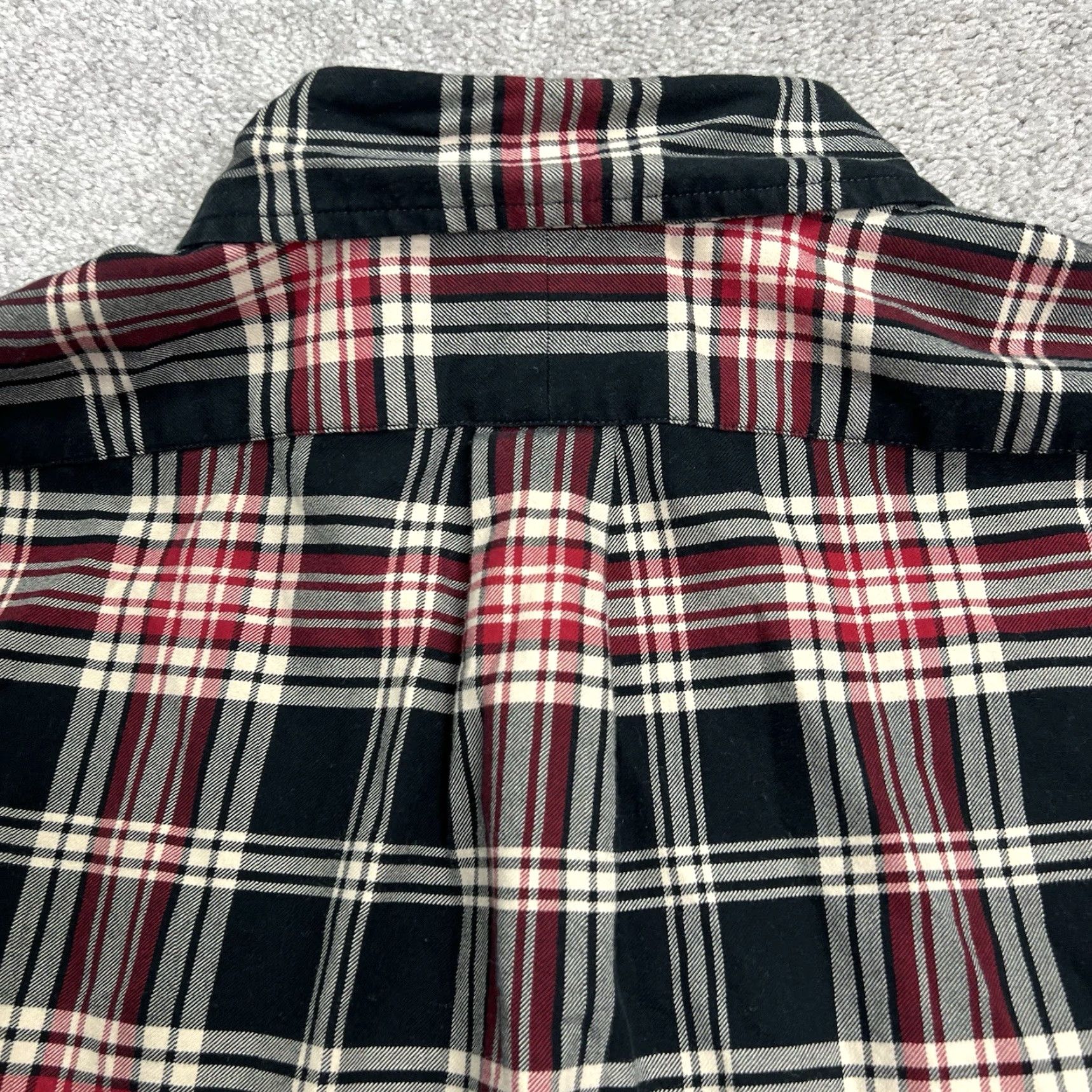Polo Ralph Lauren VINTAGE Polo Ralph Lauren Flannel Shirt Mens XL Button-Down Black Red Plaid Pony Classic Fit Mens XL Black Black Red Plaid Polo Ralph Lauren Shirt Size US XL / EU 56 / 4 - 7 Thumbnail