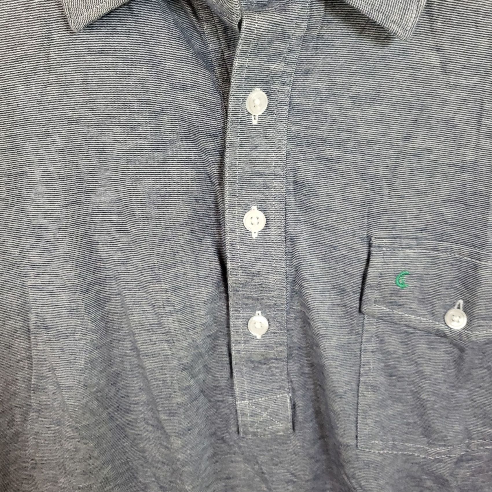 Vintage Criquet Polo Shirt Men 2XL Navy Blue White Stripe Cotton Pocket Golf Texas Preppy Logo Short Sleeve Size US XXL / EU 58 / 5 - 5 Thumbnail