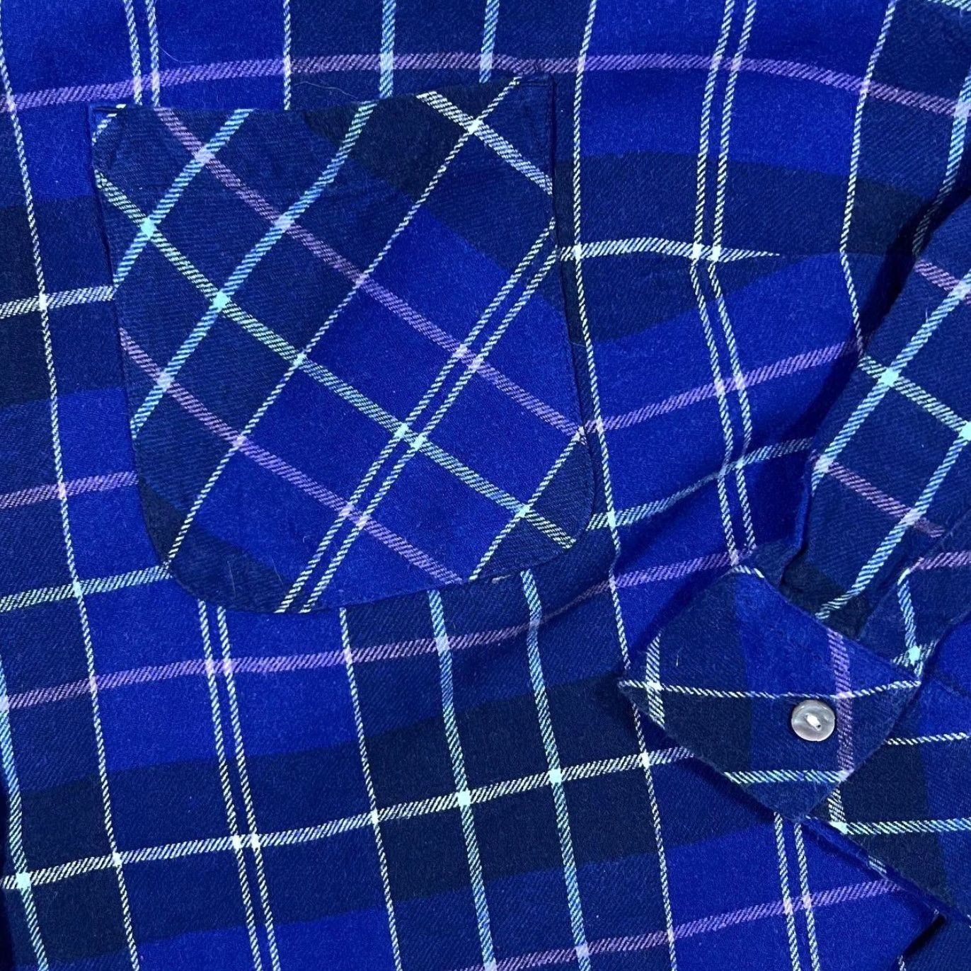 Croft & Barrow Croft & Barrow Blue Plaid Check Long Sleeve Cotton Flannel Shirt Womens XXL Size XXL / US 16-18 / IT 52-54 - 3 Thumbnail