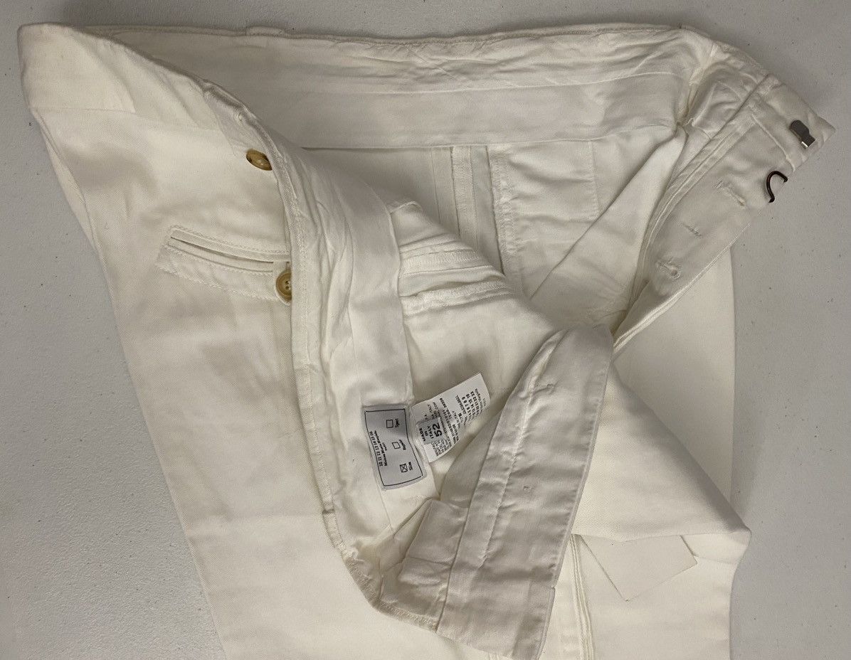 Maison Margiela Maison Margiela 🇮🇹 White Triple Pleated Seam Trouser 52 NEW Size US 36 / EU 52 - 9 Thumbnail