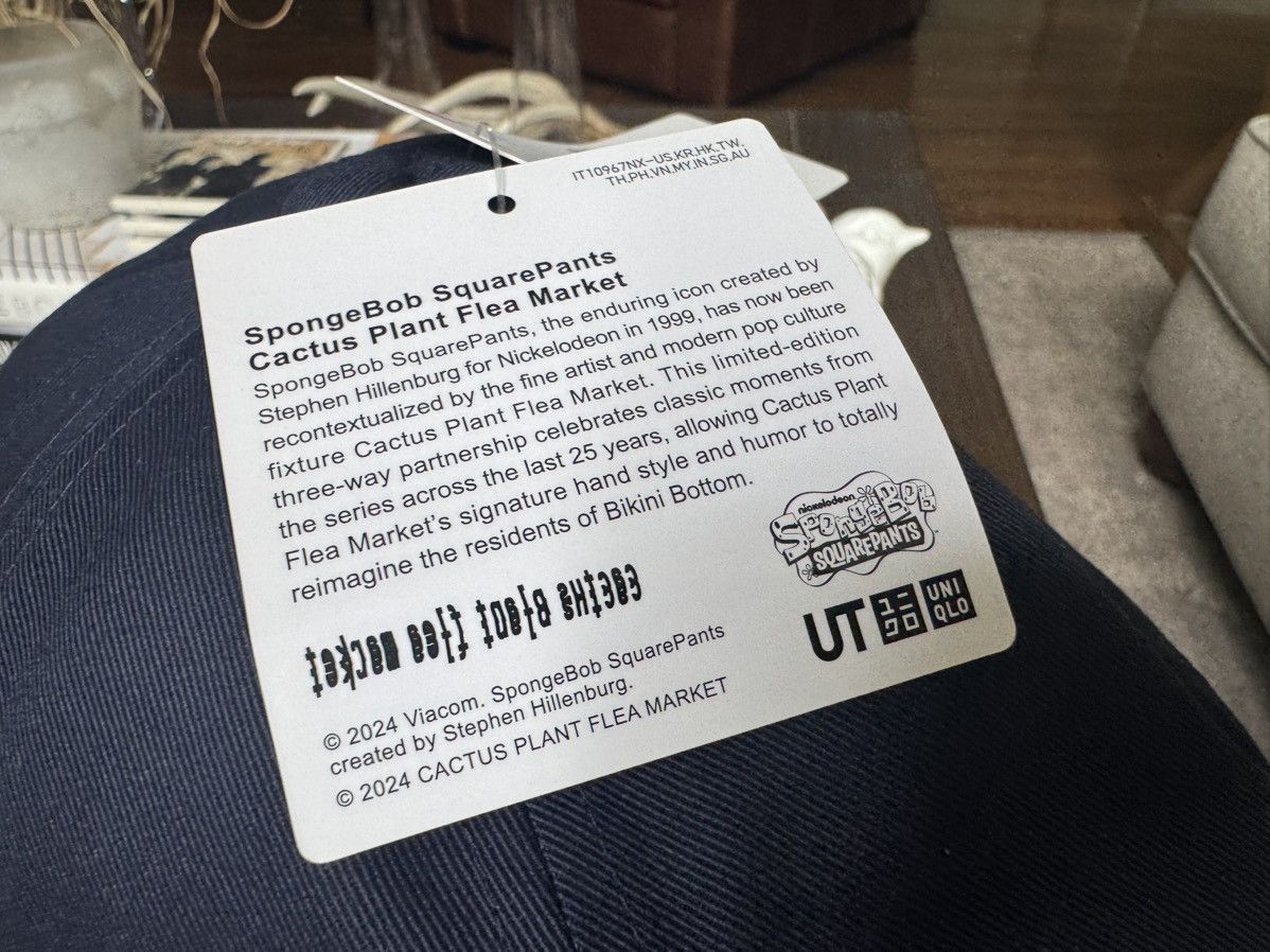 Cactus Plant Flea Market × Uniqlo CPFM x Spongebob Squarepants Hat Blue Navy Krusty Krab Cap Size ONE SIZE - 4 Thumbnail