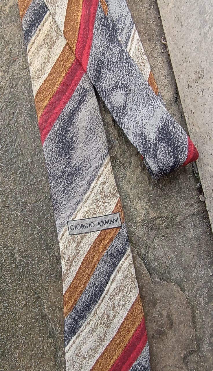 Giorgio Armani Giorgio Armani striped silk tie vintage Size ONE SIZE - 4 Thumbnail