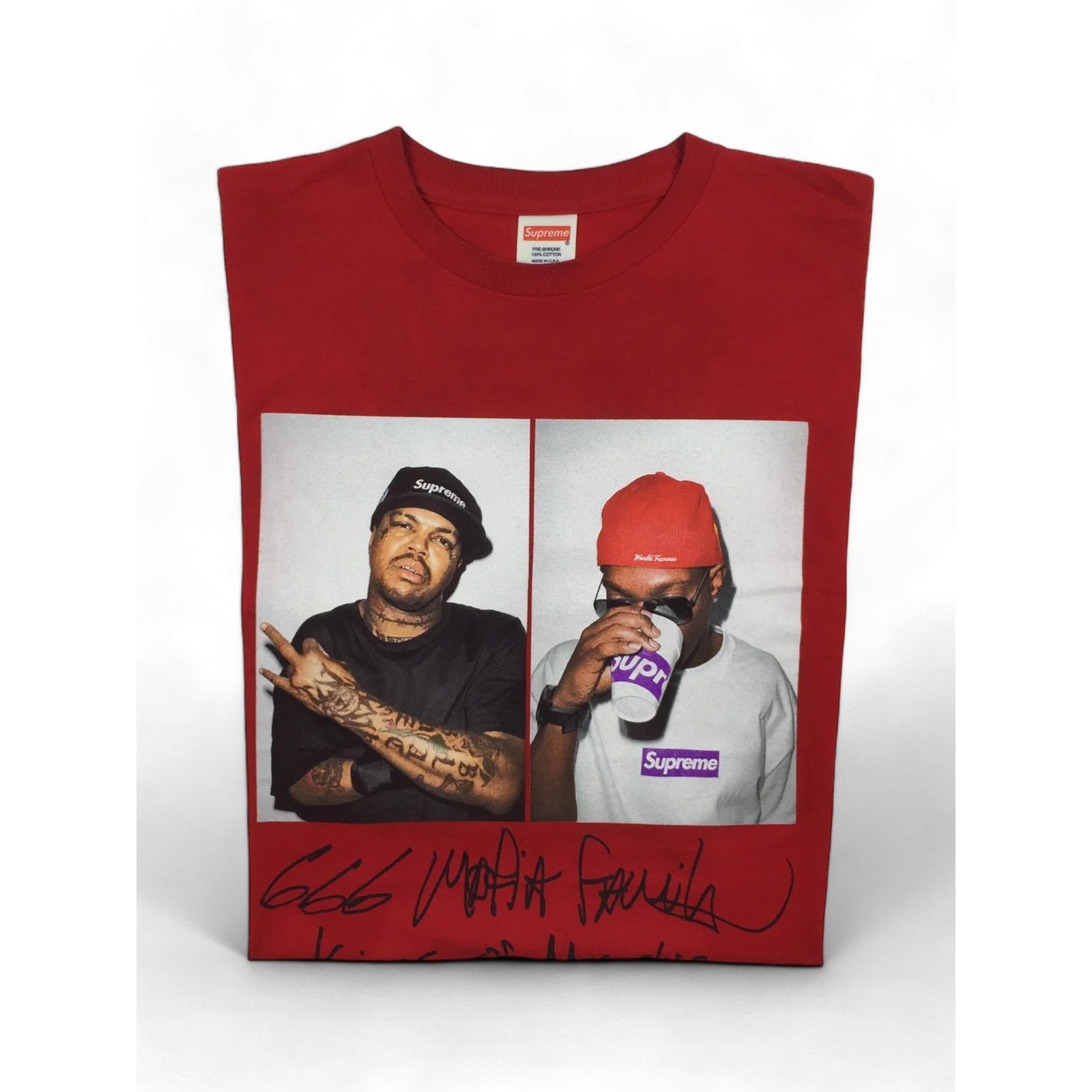 Supreme 2012 Supreme Three 6 Mafia Red Photo Tee Size US M / EU 48-50 / 2 - 3 Thumbnail