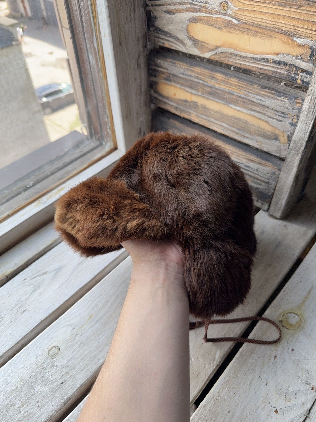 Hysteric Glamour × Japanese Brand × Vintage Vintage Real Fur Mohair Fuzzy Ushanka Y2K Opium Hype Rare OS Size ONE SIZE - 4 Thumbnail
