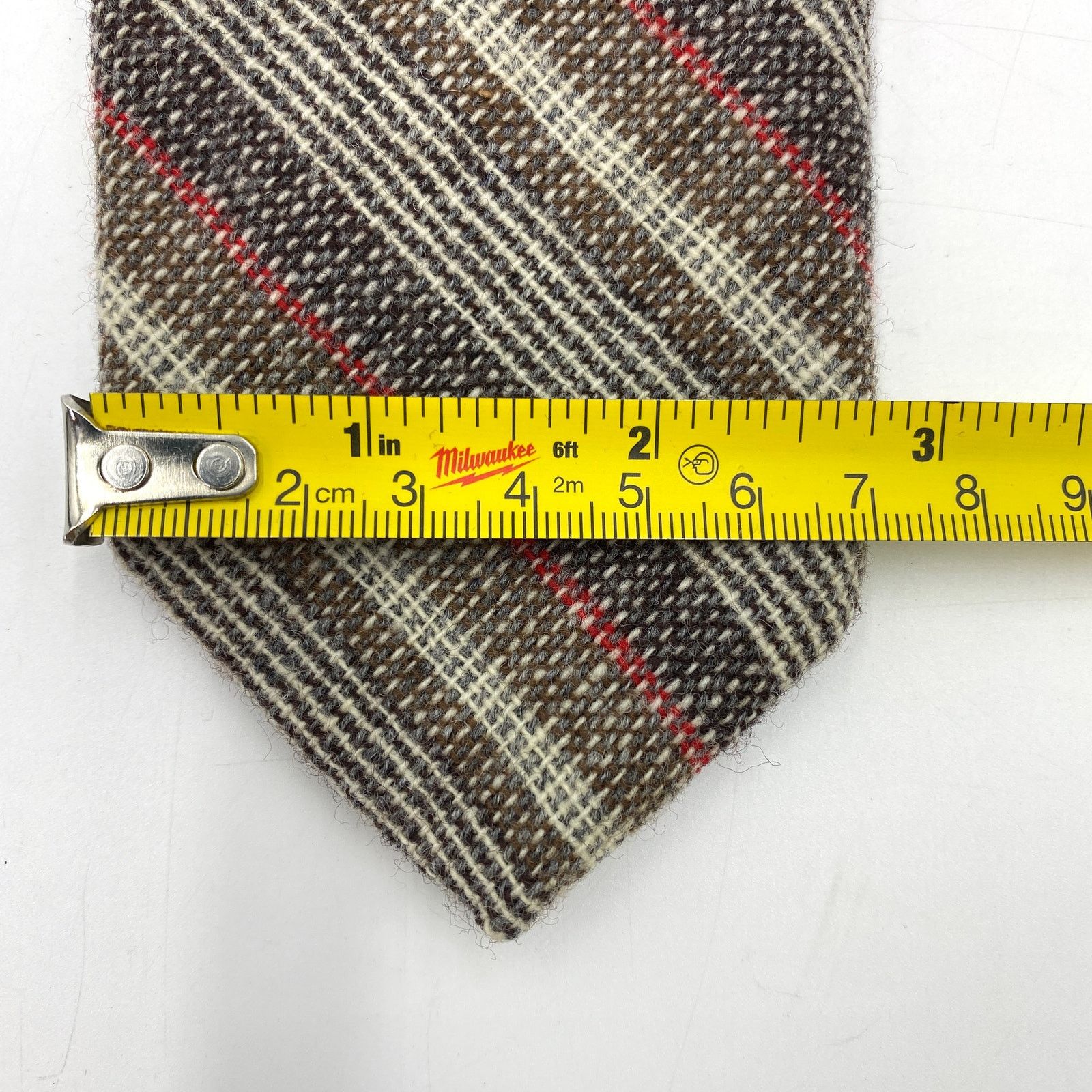 Austin Reed × Vintage Austin Reed Regent Street Wool Stripe Tie Vintage Brown Red Size ONE SIZE - 7 Thumbnail