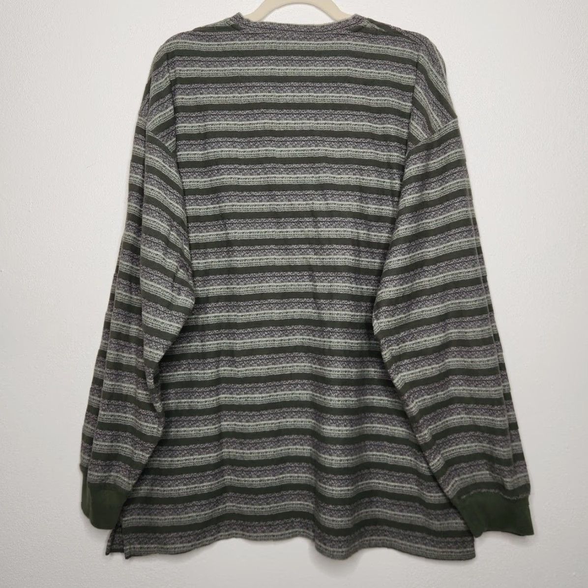 Vintage VINTAGE Cobain 90s Y2K Henley Long Sleeve Striped Multi Earth Tones XL Men M.E. Sport Grunge Skater Size US XL / EU 56 / 4 - 6 Thumbnail