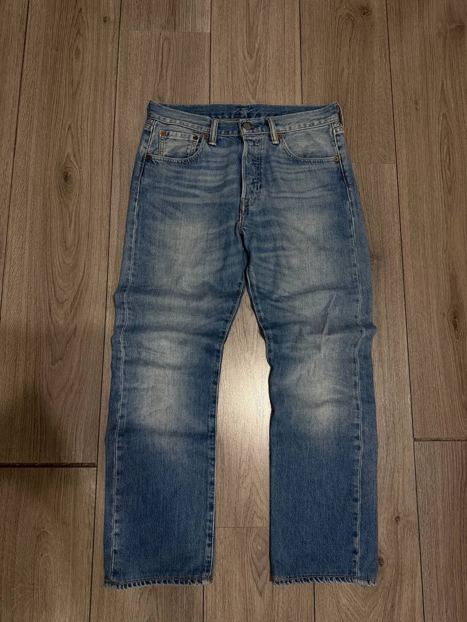 Levi's Levis 501 Jeans W29 L32 Straight Light Blue Washed Size US 29 - 2 Thumbnail