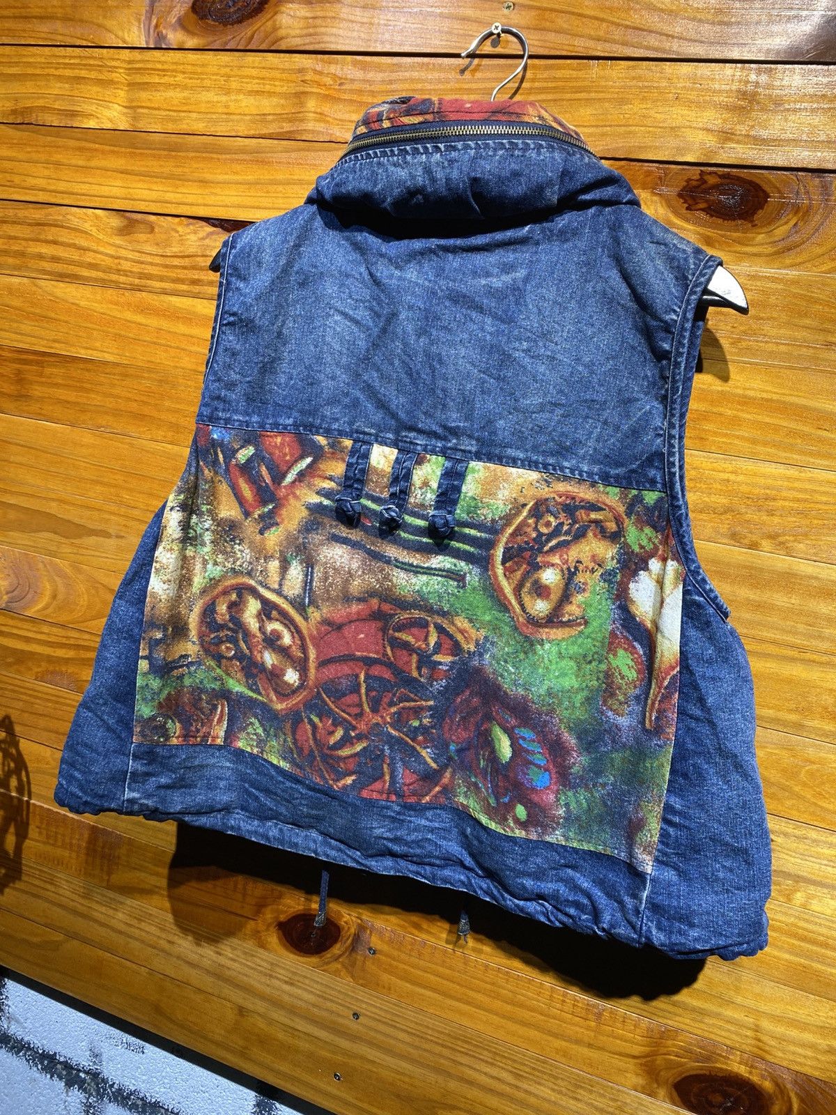 Japanese Brand Vintage Asian-Inspired Denim Patchwork Vest – Artistic Size US M / EU 48-50 / 2 - 15 Thumbnail