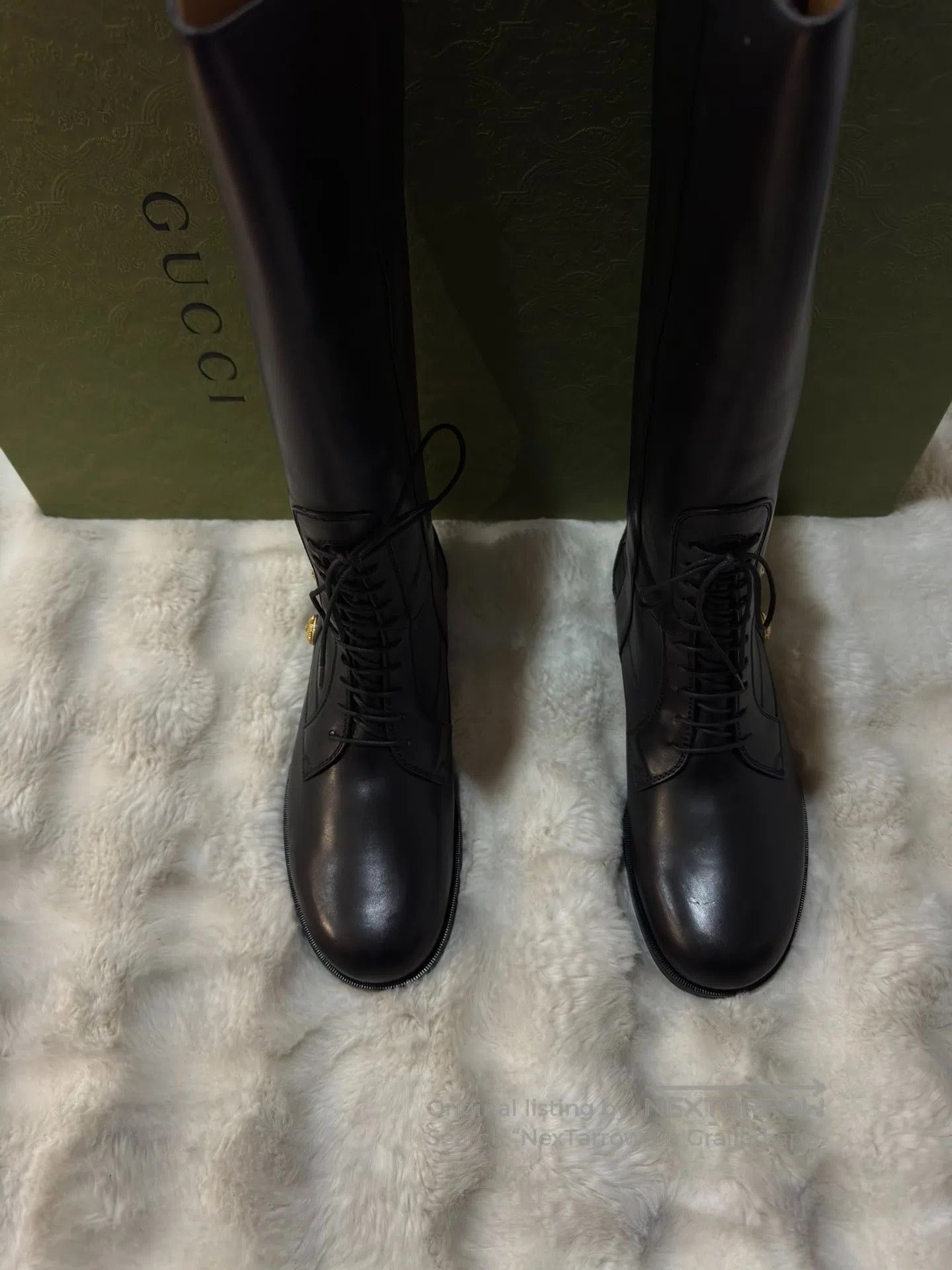 Gucci Guicci Black and Gold Men's Tall Boots| Size US 10 / EU 43 - 5 Thumbnail