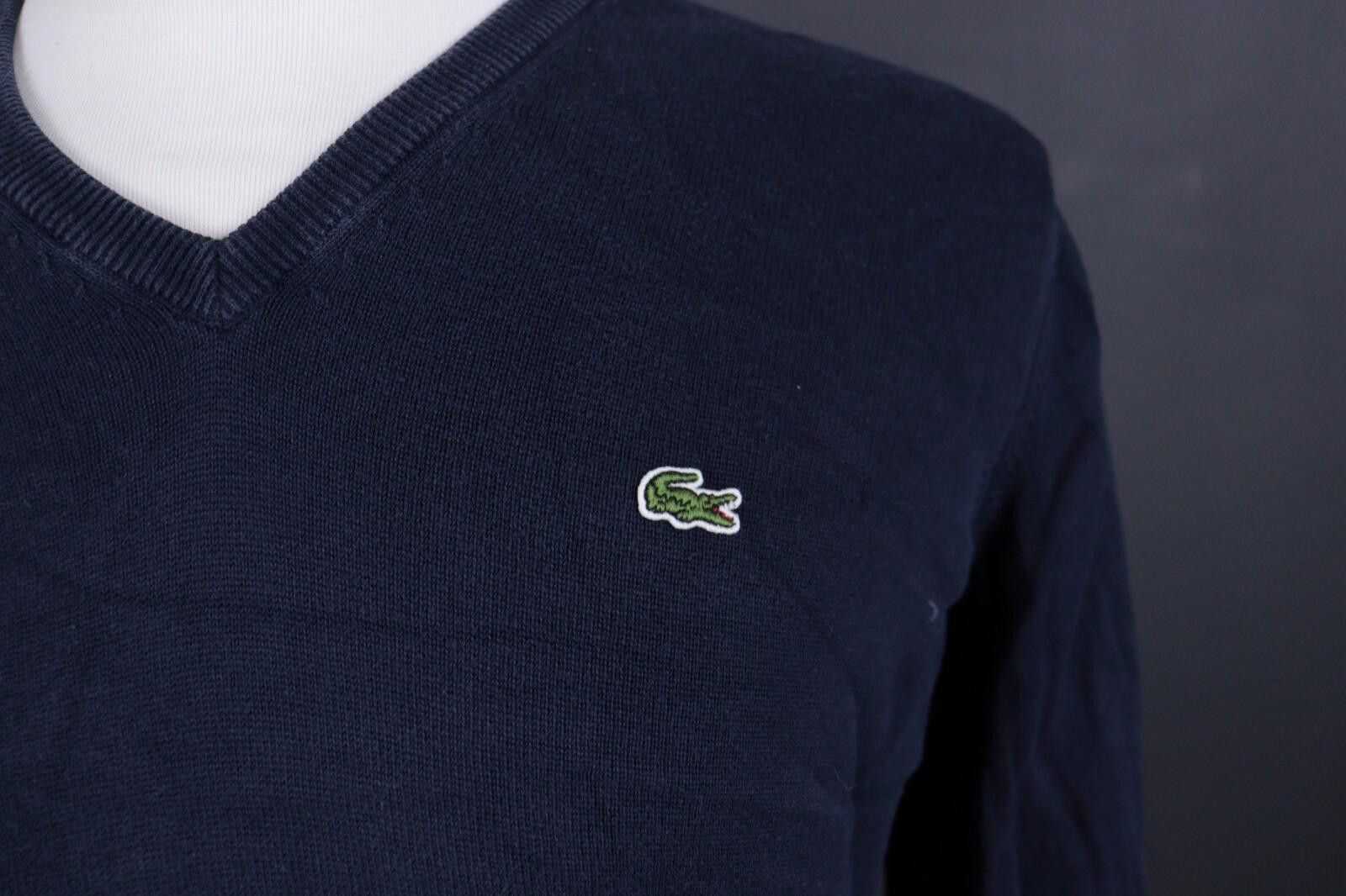 Lacoste Lacoste Blue Cotton Knit Long Sleeve Sweater Size 5 / L Size US L / EU 52-54 / 3 - 4 Thumbnail