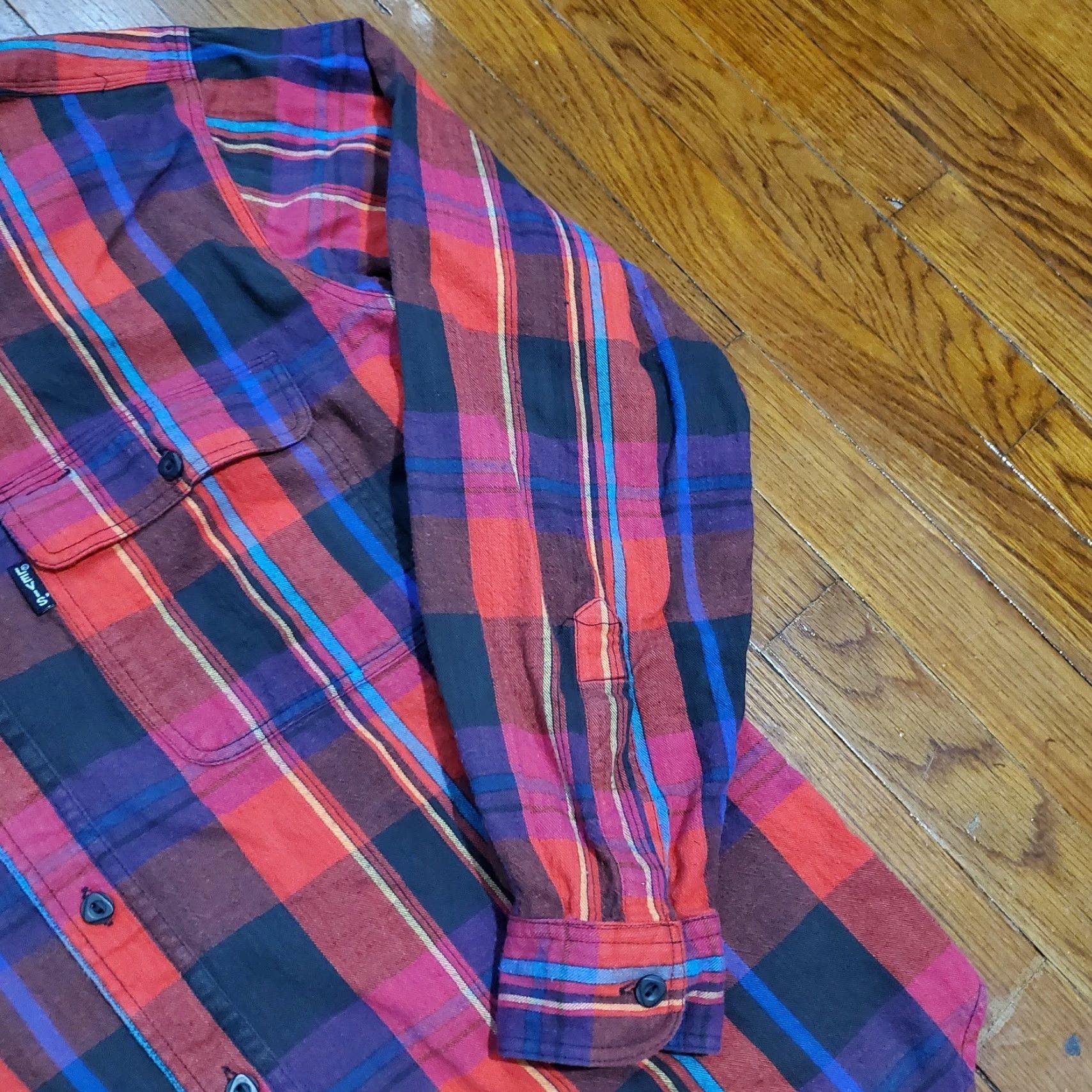 Levi's VINTAGE Levi's Shirt Mens M Red Plaid Western Button-Up 90s California Cowboy Grunge Classic USA 60s Southwestern Size US M / EU 48-50 / 2 - 3 Thumbnail