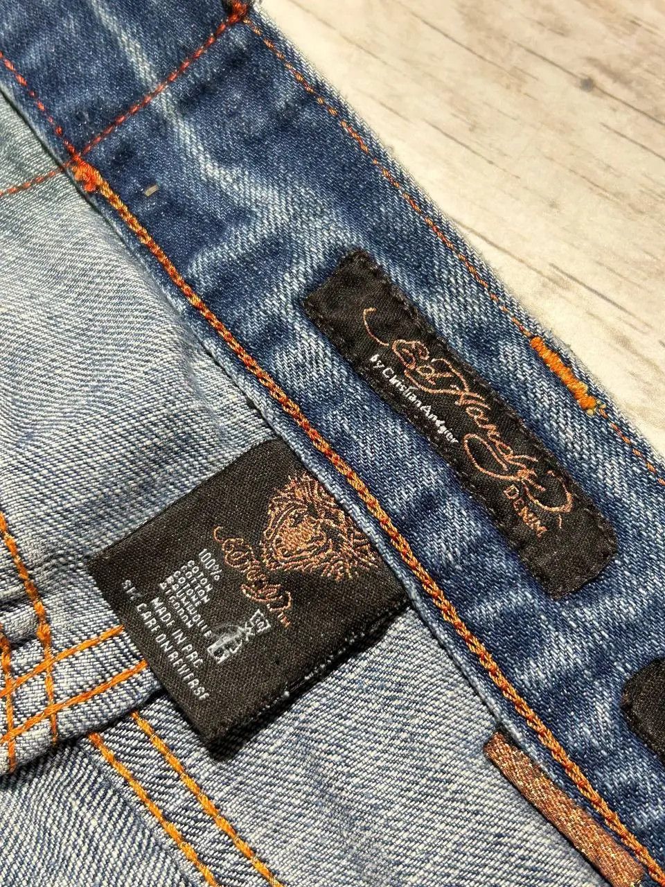 Ed Hardy Ed Hardy By Christian Audigier Denim Jeans Tiger Japan Y2K Size US 31 - 7 Thumbnail