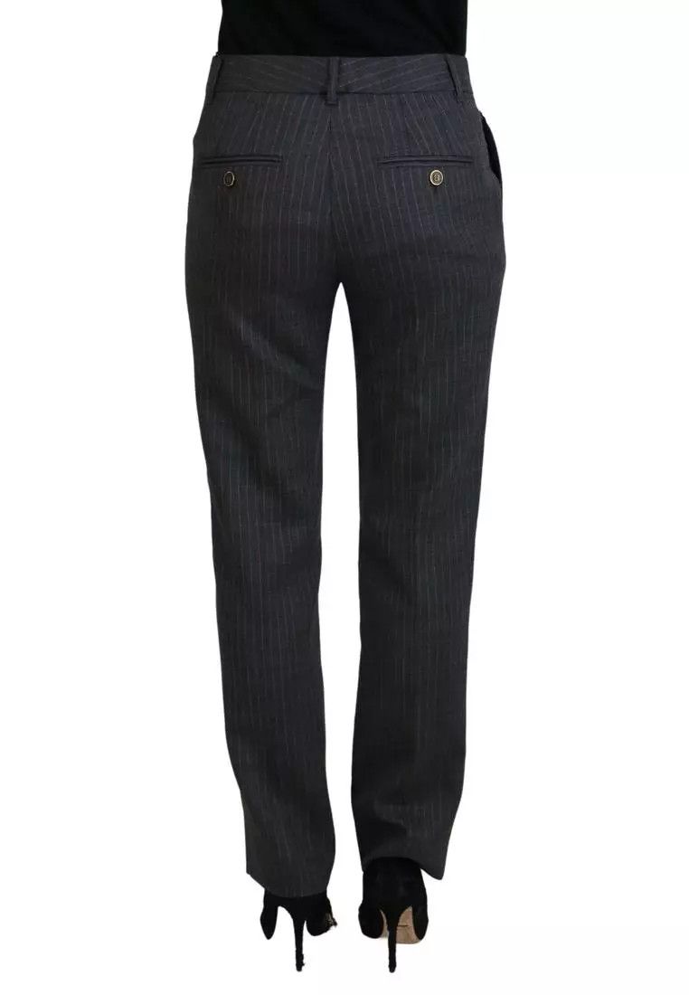 Dolce & Gabbana o1y0925 Pinstriped Casual Pant in Lead Size 34" / US 12 / IT 48 - 3 Thumbnail
