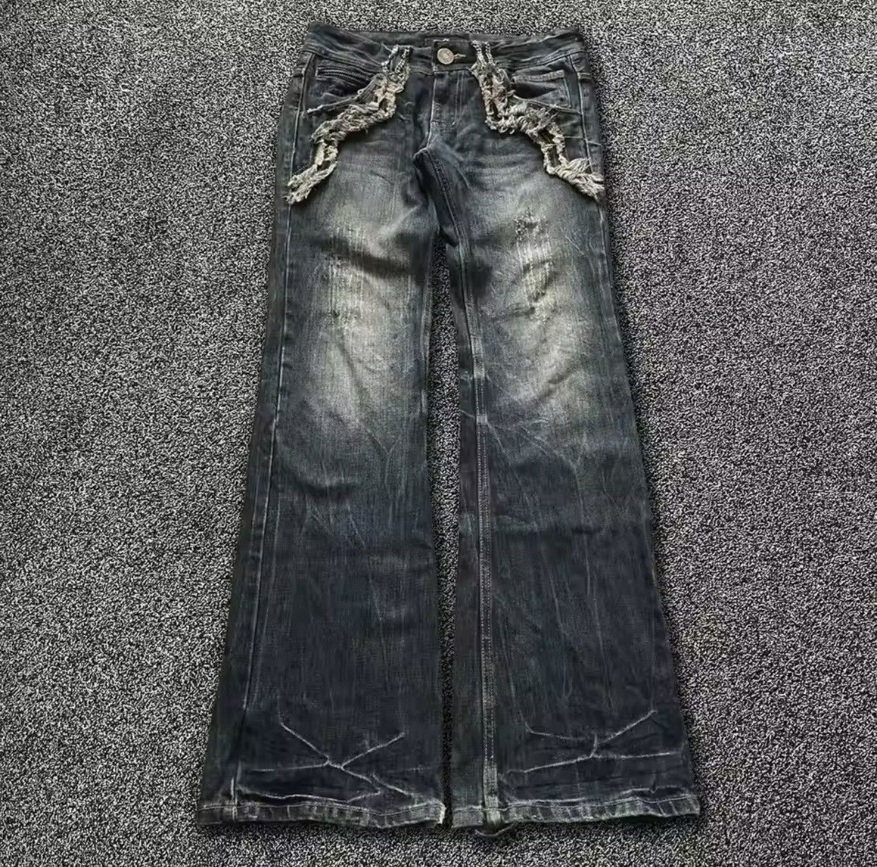 New high-waisted washed slim jeans