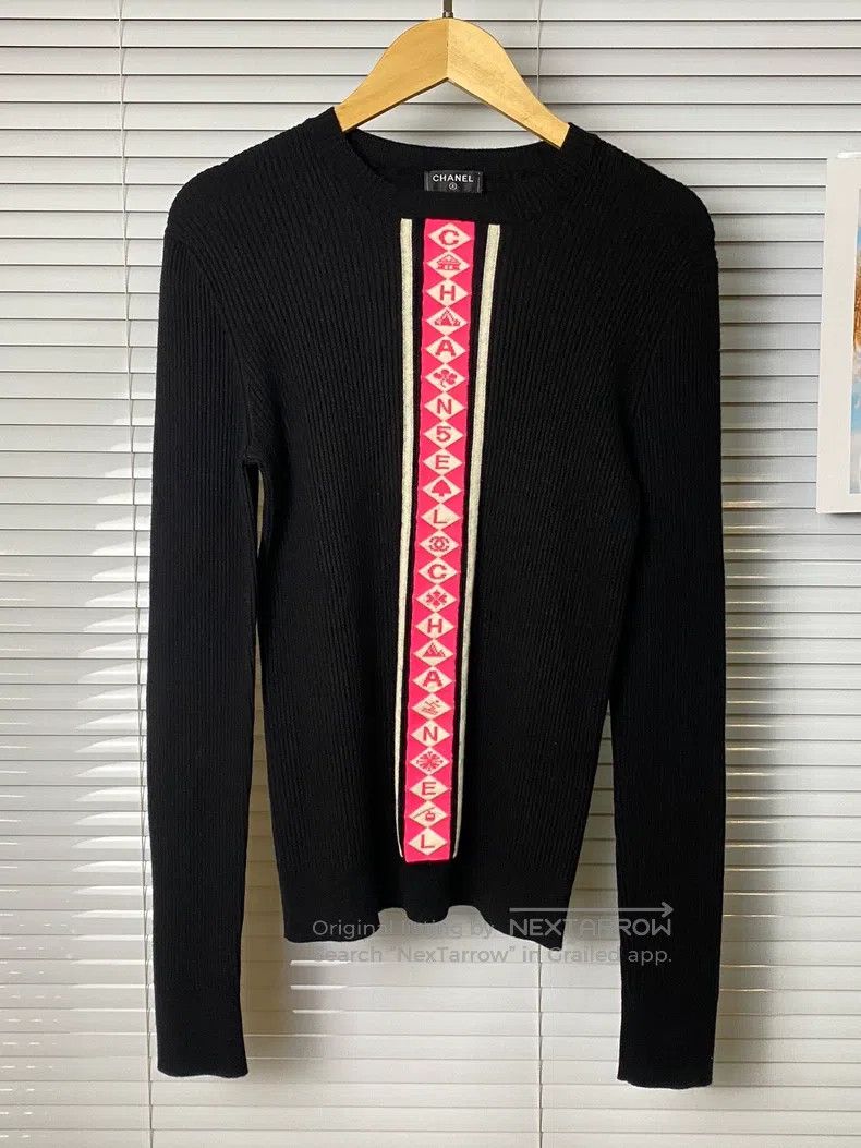 Chanel Chanel Long-sleeved letter striped knitwear Size XS / US 0-2 / IT 36-38 - 3 Thumbnail