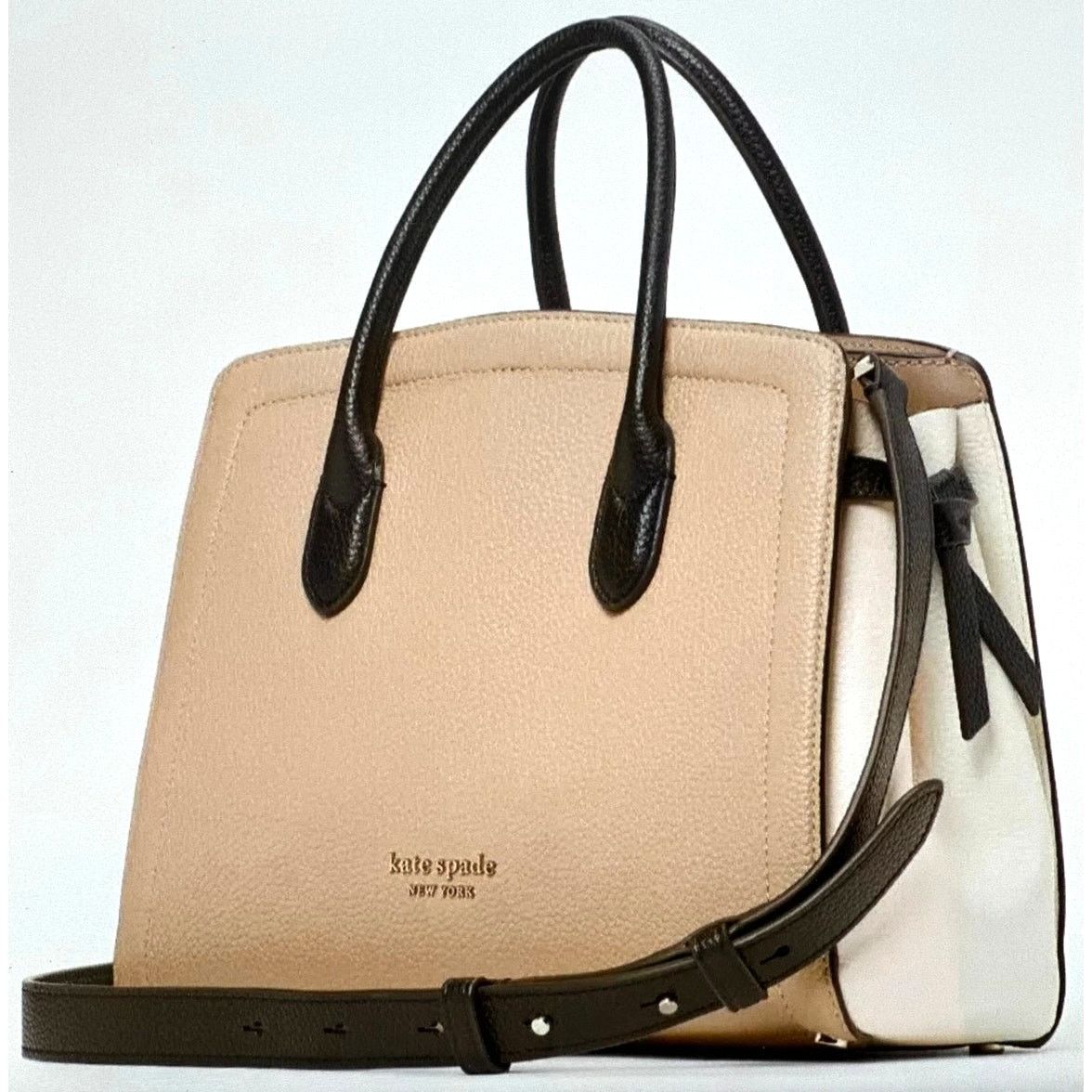 Kate Spade Kate Spade Knott Colorblock Leather Satchel Kraft Paper Size ONE SIZE - 9 Thumbnail