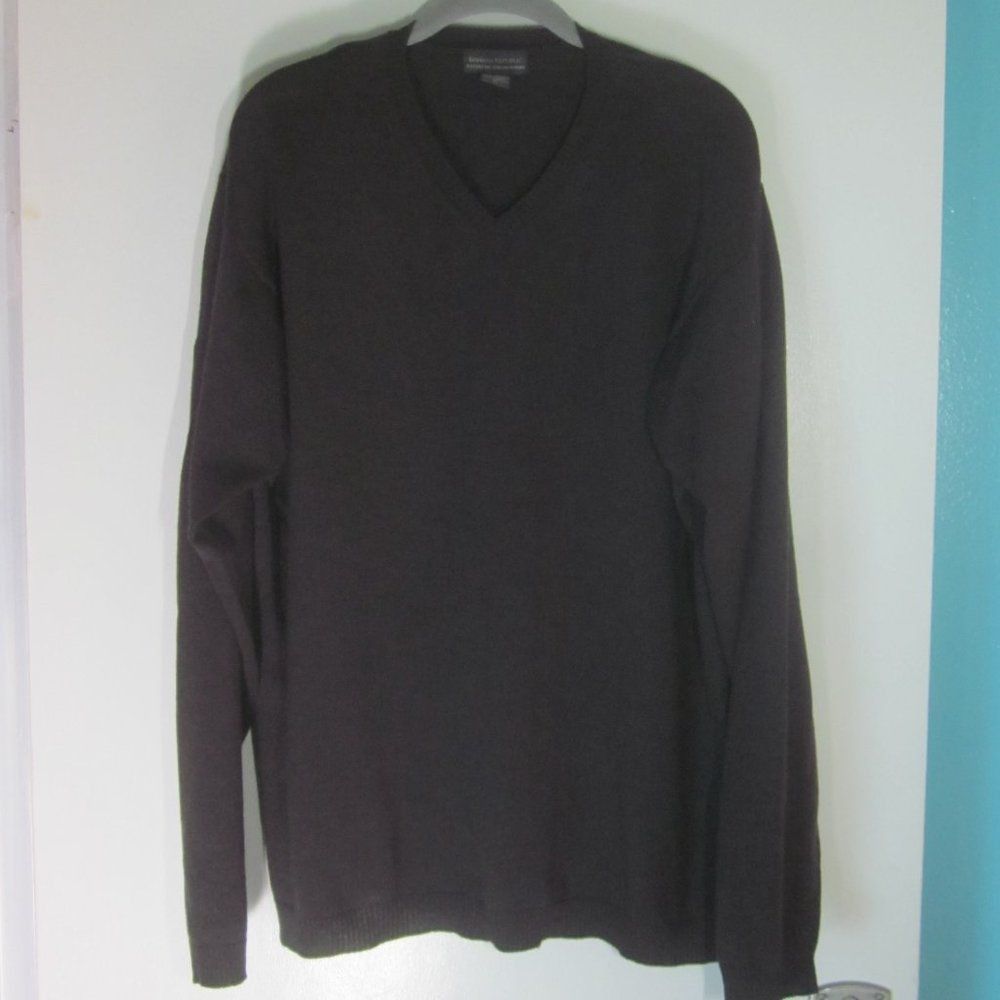 Banana Republic Men VINTAGE Banana Republic Extrafine Merino Wool Size XL Pullover VNeck Sweater Size US XL / EU 56 / 4 - 7 Thumbnail