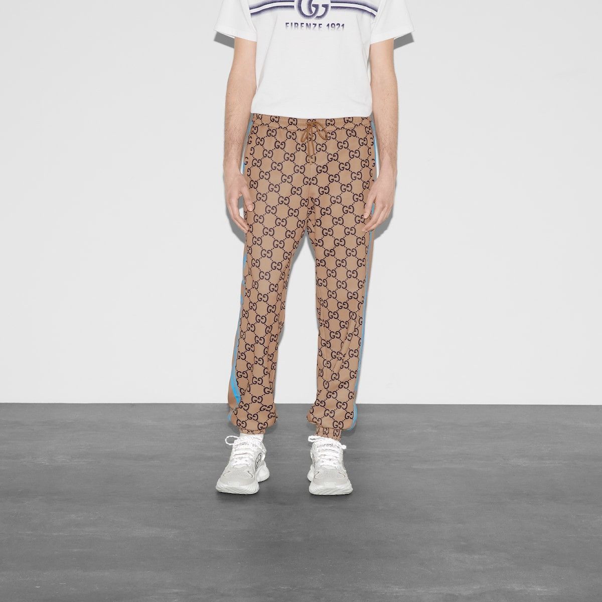 Gucci o1s1wg110925 Technical Jersey GG Print Jogging Pant Size US 34 / EU 50 - 3 Thumbnail