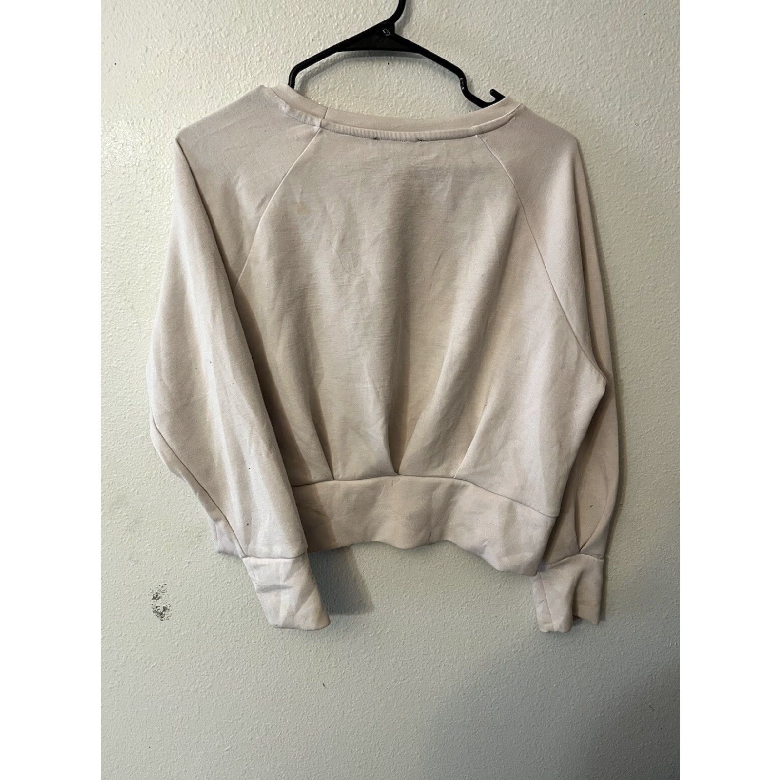Vintage TRUTH BY REPUBLIC Women's Cropped Crew Neck Knit Sweater Beige Small Pullover Womens Size S / US 4 / IT 40 - 3 Thumbnail