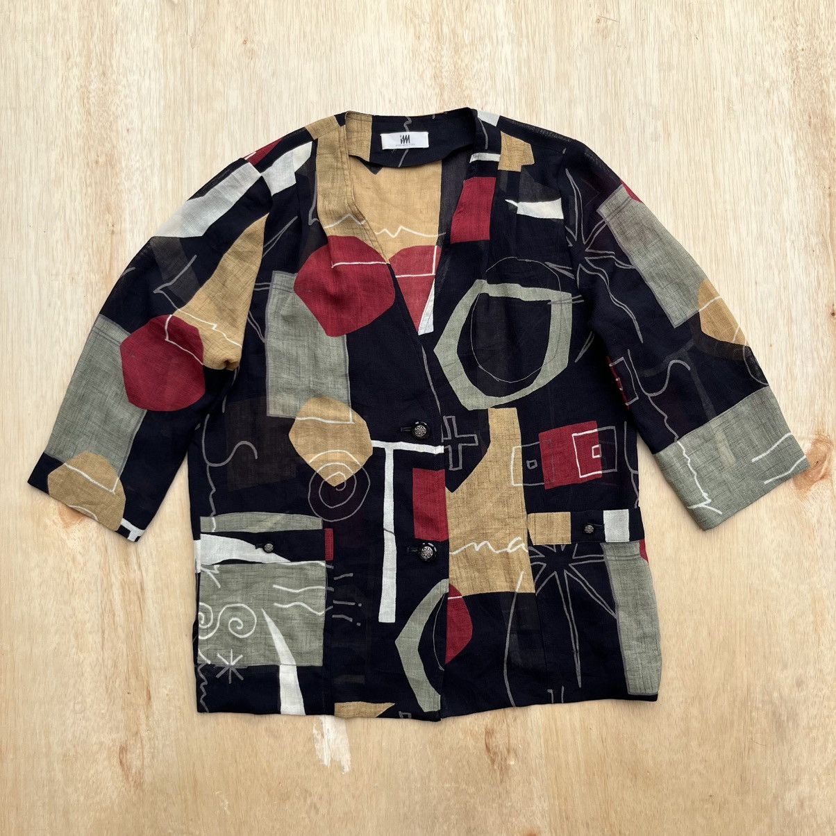 Issey Miyake ISSEY MIYAKE SUIT SILK BLAZER MULTI COLOUR Size M / US 6-8 / IT 42-44 - 1 Thumbnail