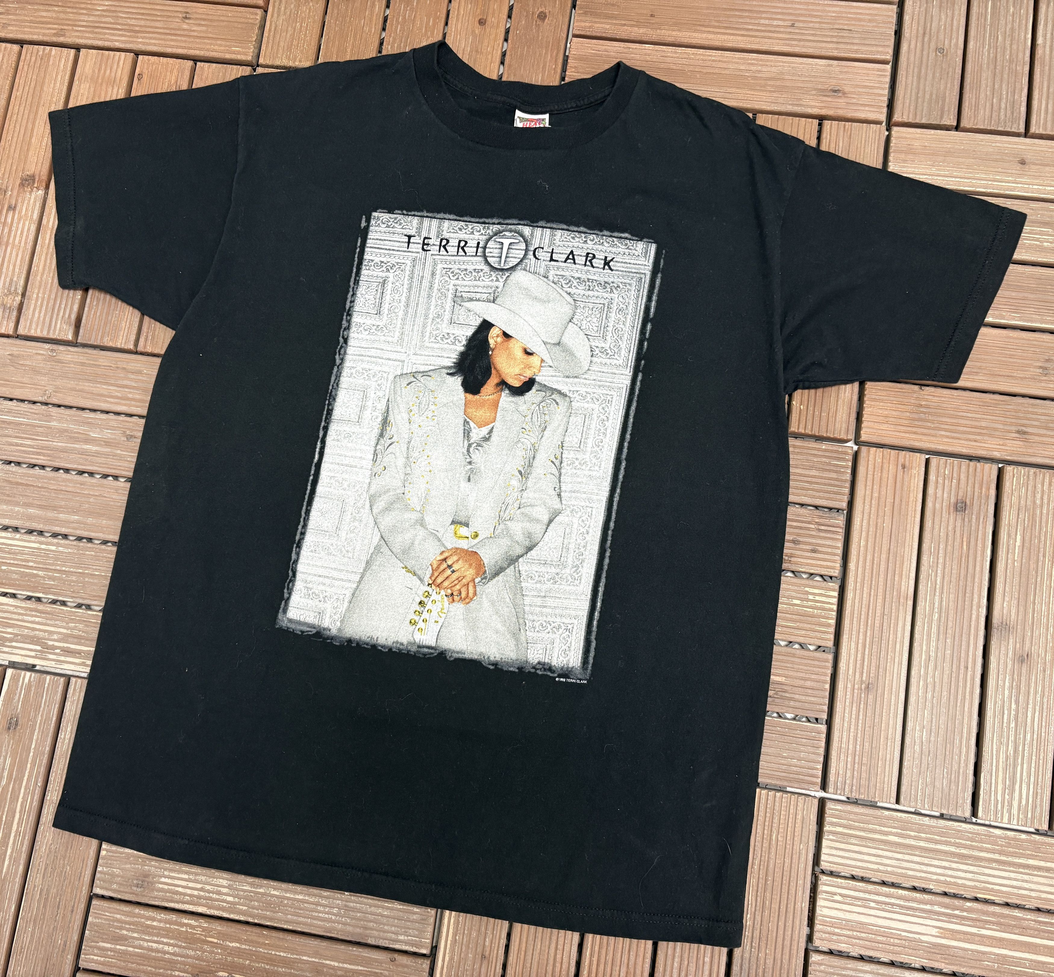 Vintage Terri Clark "How I Feel" Tour 1999 Vintage Black Tee Size US XL / EU 56 / 4 - 4 Thumbnail