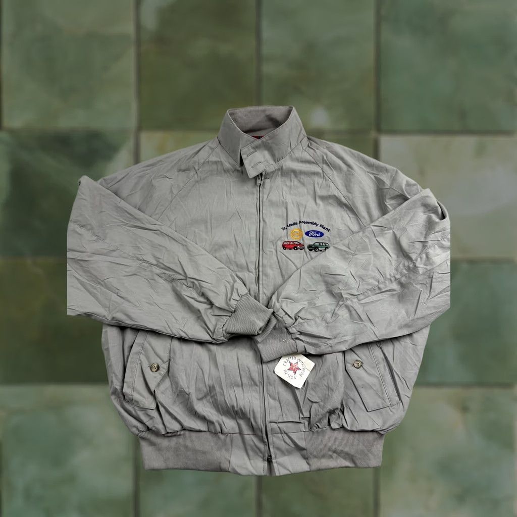 Ford VINTAGE Pro Fit Jacket Mens 2XL Gray Bomber USA Ford St Louis Assembly Plant UAW Size US XXL / EU 58 / 5 - 1 Thumbnail