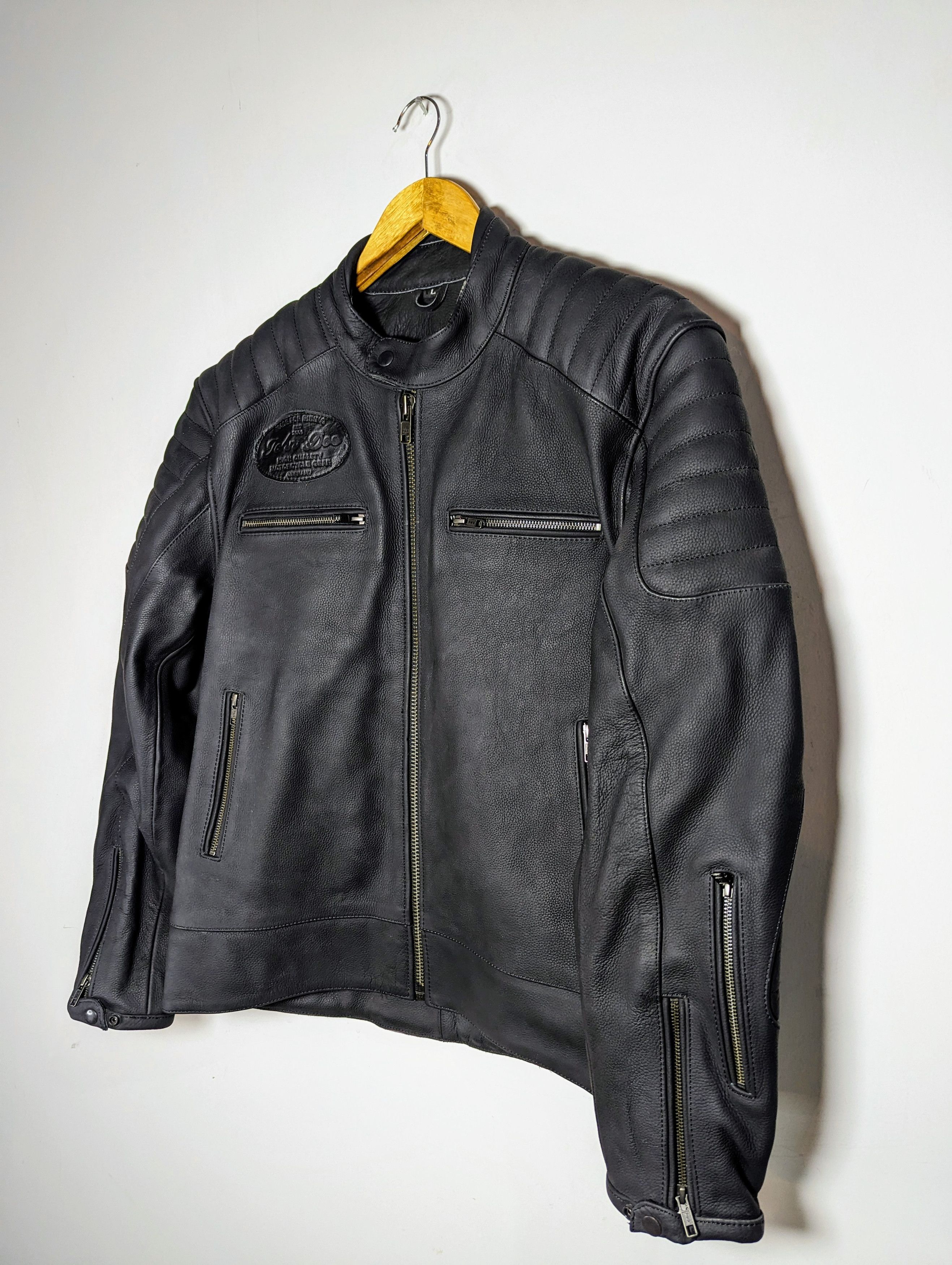 Genuine Leather MEN MATT BLACK LEATHER JACKET BIKER STREETWEAR Size US M / EU 48-50 / 2 - 2 Thumbnail