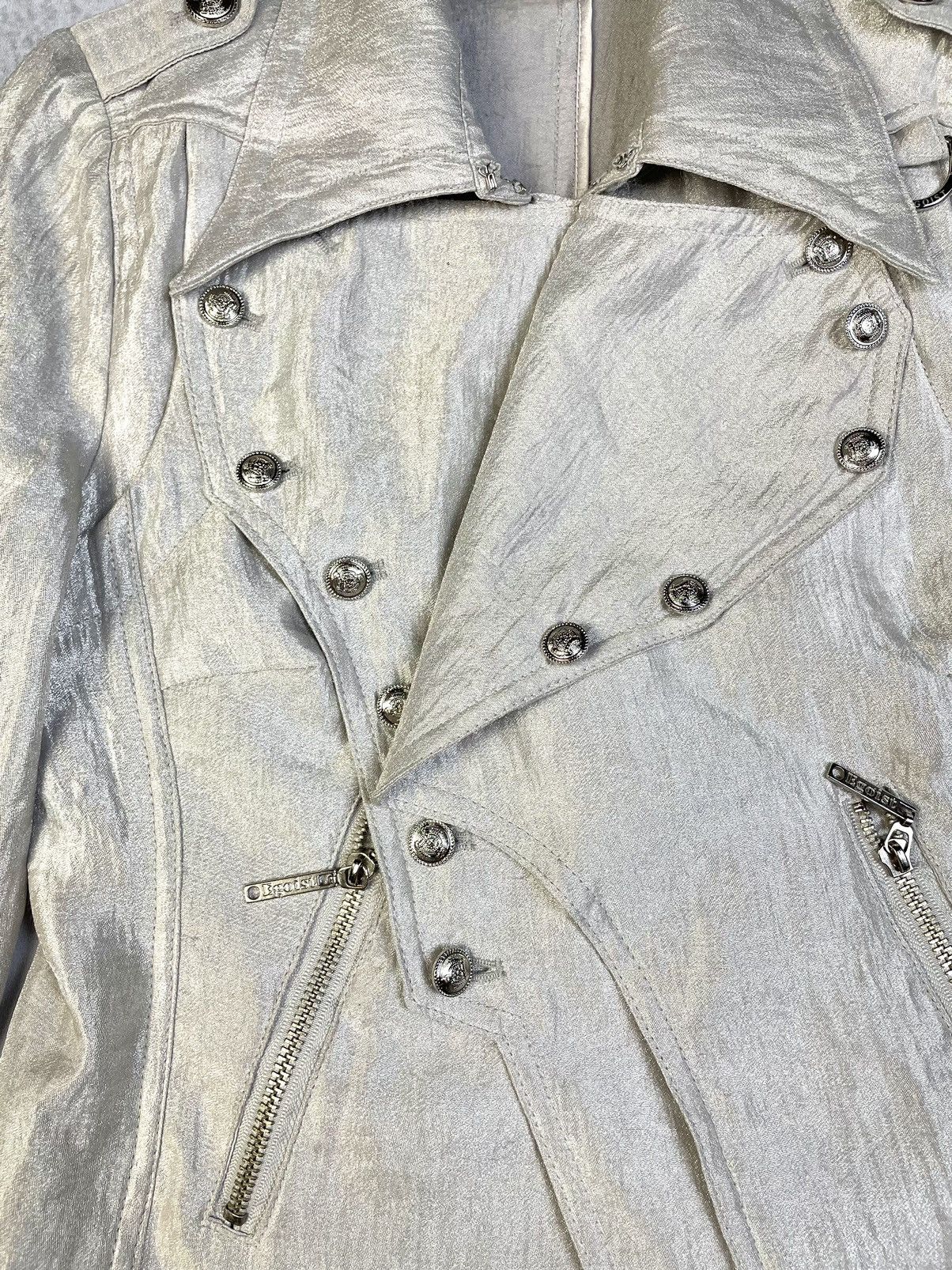 Japanese Brand 2000s Egoist Futurist Cyberpunk Silver Jacket Size M / US 6-8 / IT 42-44 - 2 Thumbnail