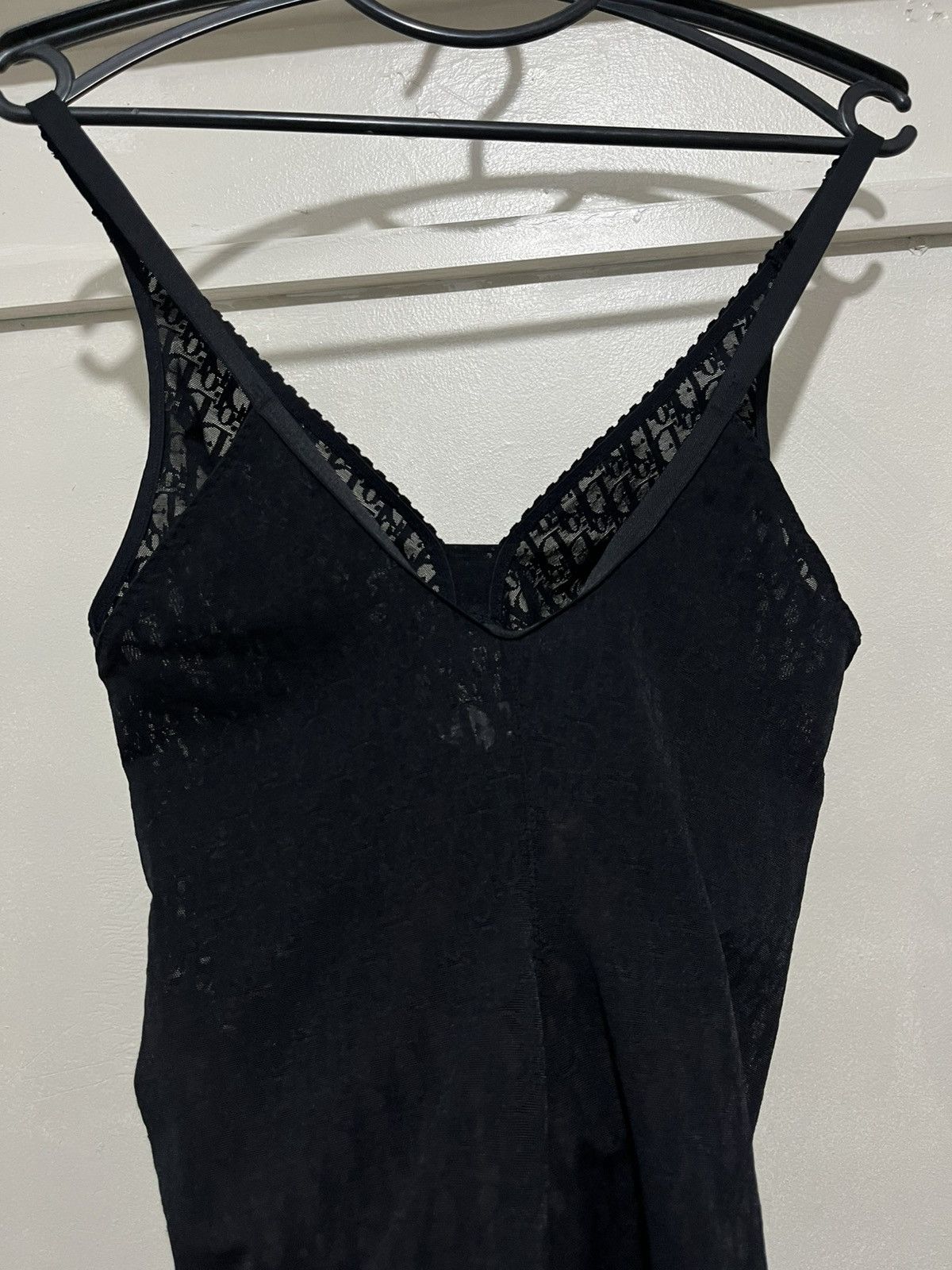Dior Rare Vintage Christian Dior 1990’s Monogram Sheer Bodysuit Size L / US 10 / IT 46 - 8 Thumbnail