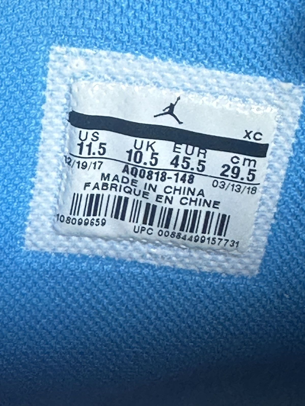 Jordan Brand × Off-White Size 11.5 - Jordan 1 Retro OG x Off-White High UNC Size US 11.5 / EU 44-45 - 7 Thumbnail