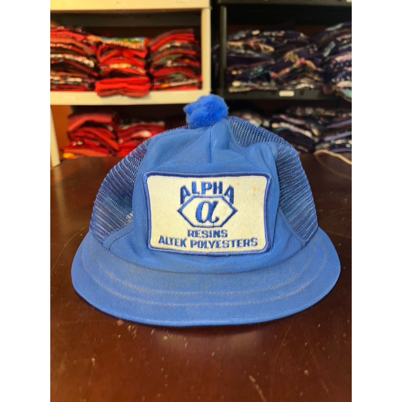 Vintage Vintage Alpha Resins Hat Altek Polyesters Blue Cap 1980s 80s Size ONE SIZE - 1 Thumbnail