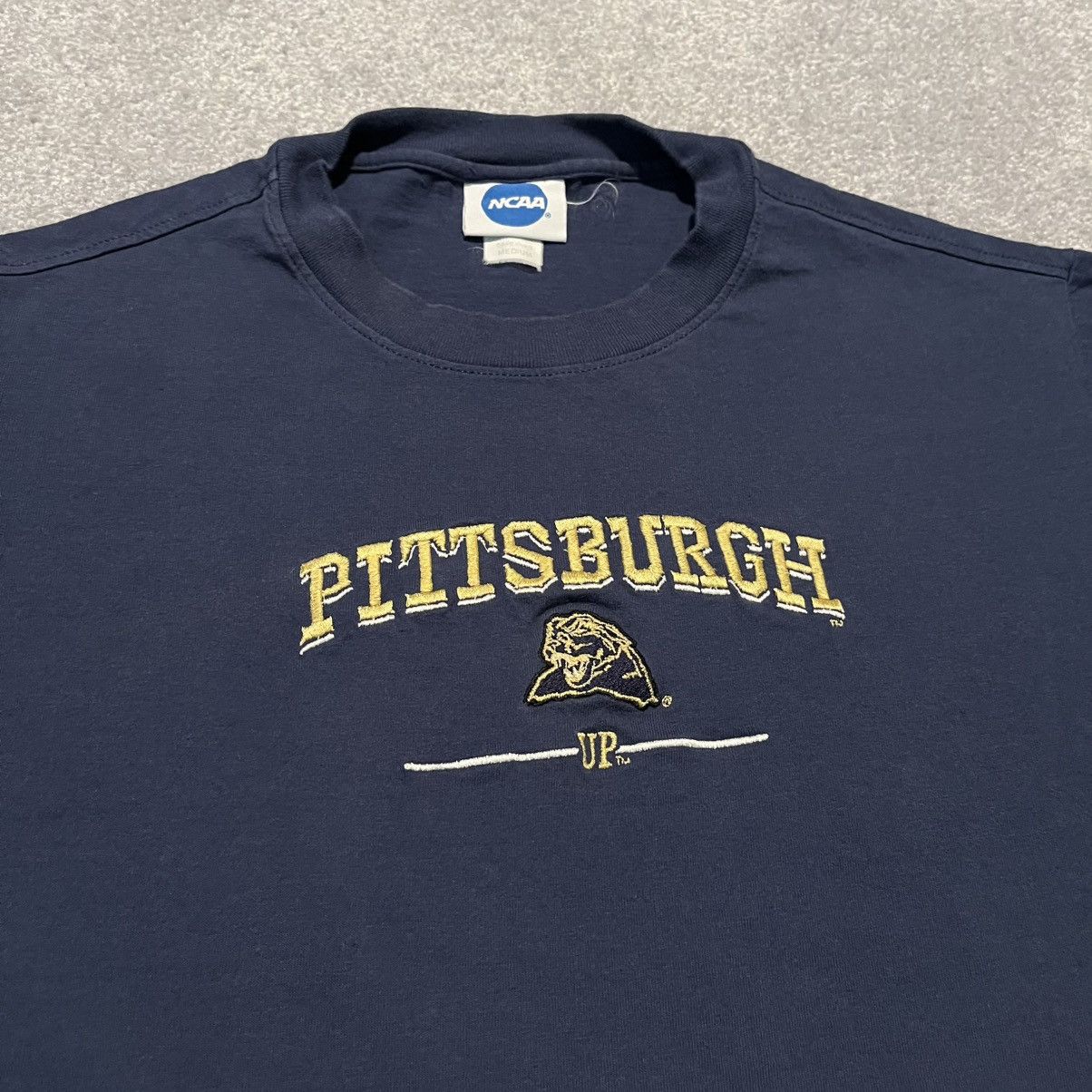 Vintage Vintage 2000s Pittsburgh Panthers Embroidered Logo Tee Shirt Size US M / EU 48-50 / 2 - 1 Thumbnail