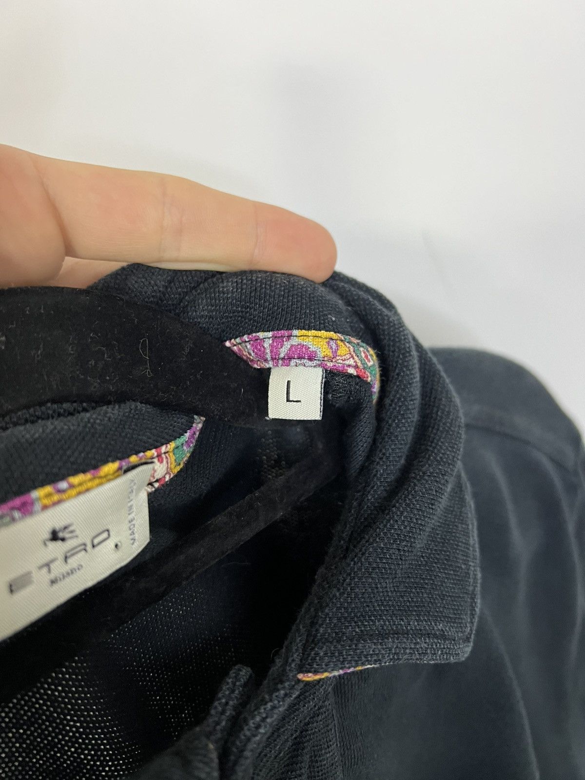 Etro Etro black pique polo shirt L cotton Size US L / EU 52-54 / 3 - 4 Thumbnail