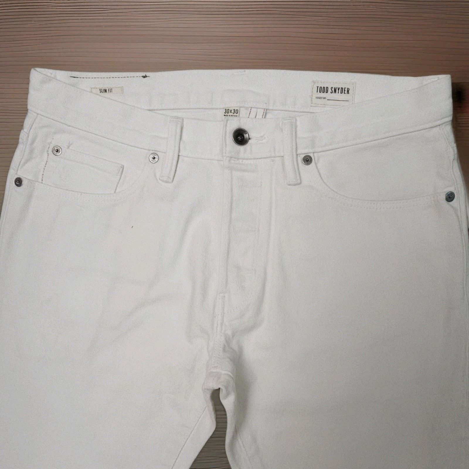 Todd Snyder Todd Snyder Slim Fit Japanese Selvedge Denim White 30x29 Size US 30 / EU 46 - 4 Thumbnail