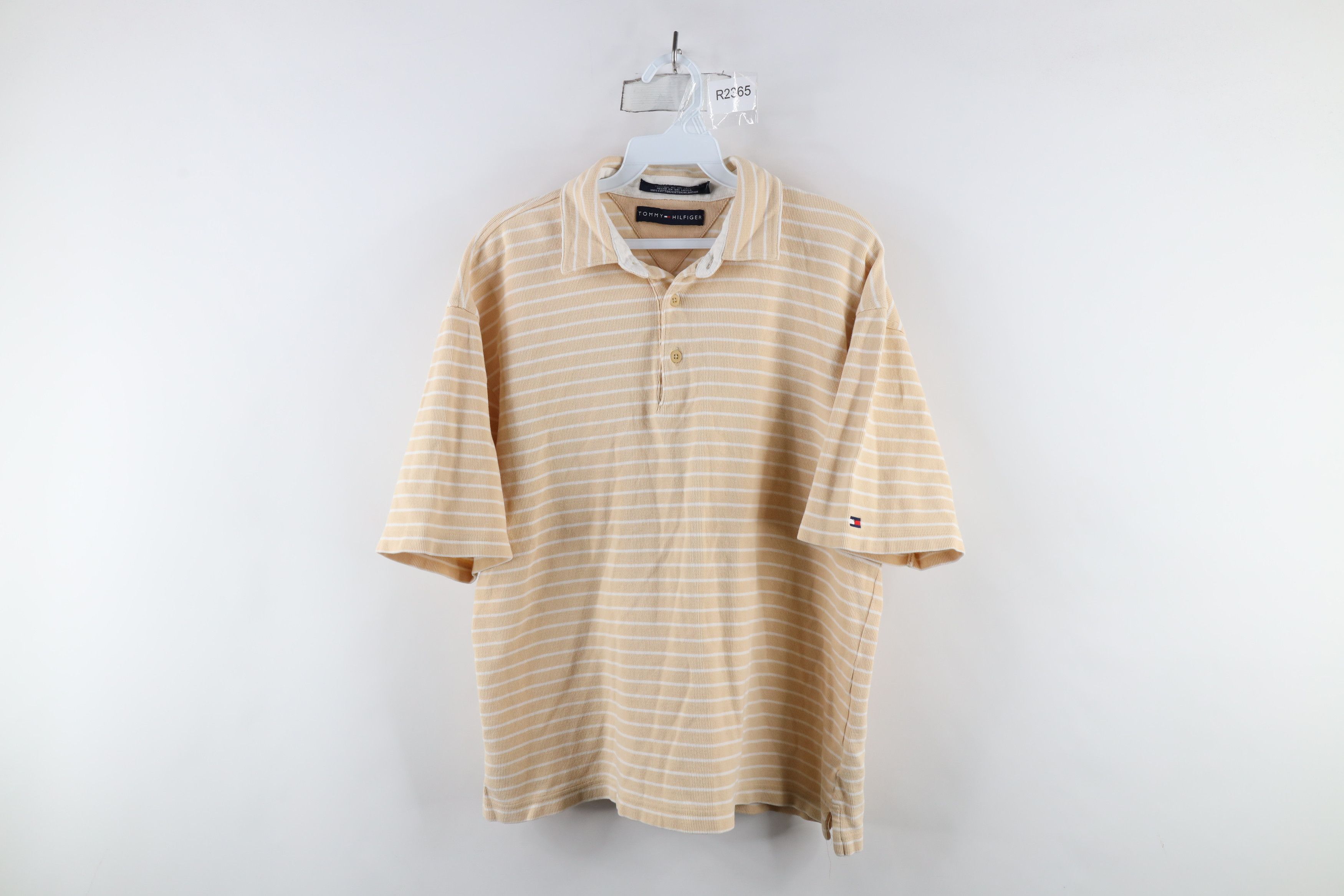 Tommy Hilfiger × Vintage Vintage 90s Tommy Hilfiger Thermal Knit Golf Polo Shirt Size US M / EU 48-50 / 2 - 1 Thumbnail