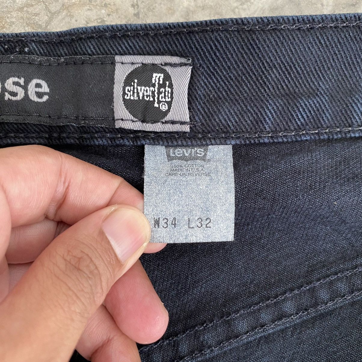 Levi's Vintage 1998 Levis Silvertab Black “LOOSE” Baggy Denim Jeans Size US 34 / EU 50 - 17 Thumbnail