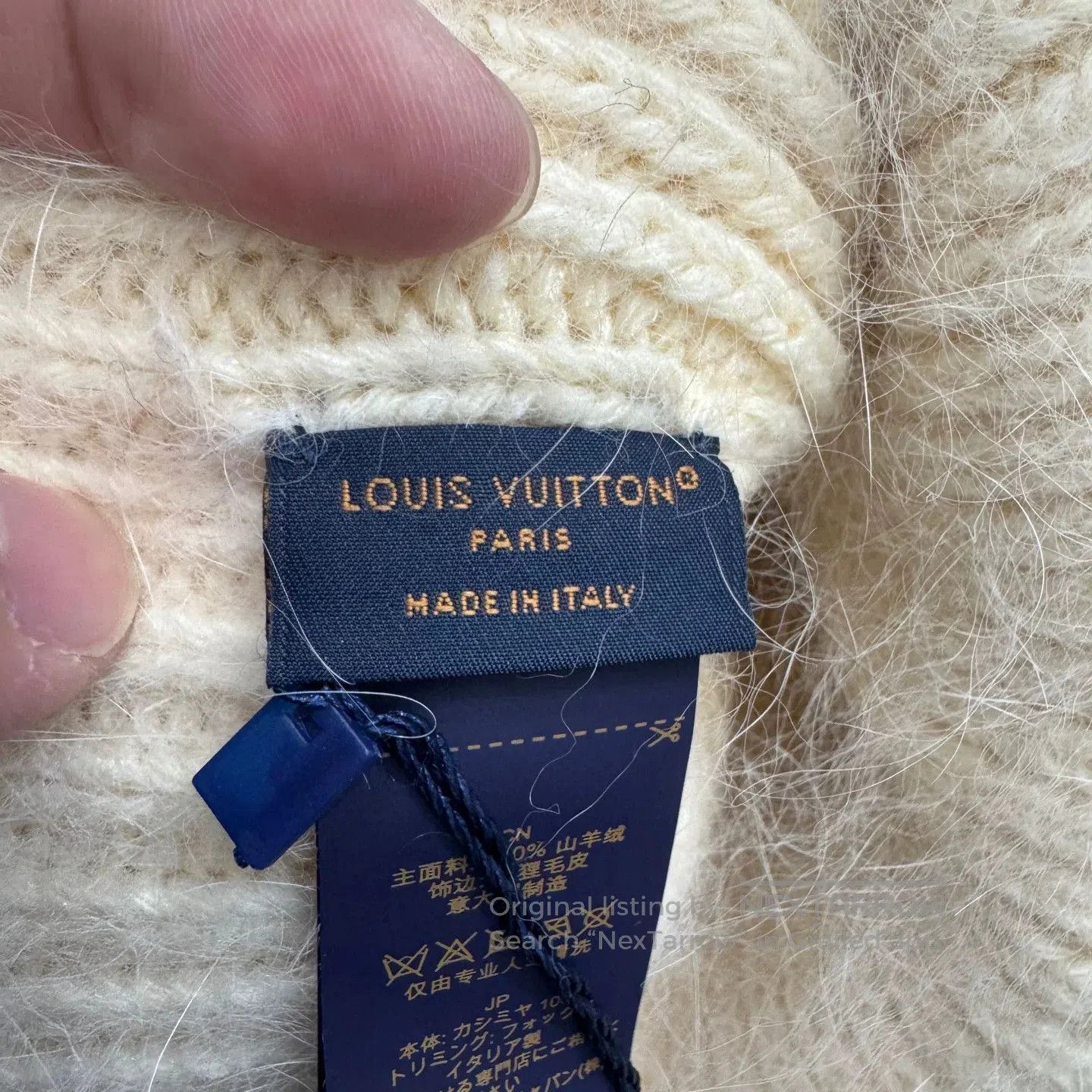Louis Vuitton Louis Vuitton LV Logo Cashmere Beanie. Size ONE SIZE - 3 Thumbnail