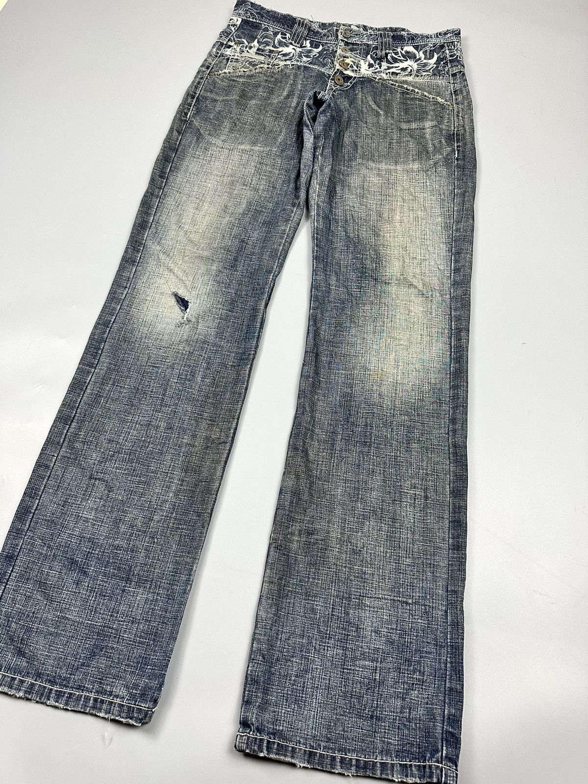 Marithe + Francois Girbaud Distressed Vintage Marithe Francois Girbaud Denim Size US 32 / EU 48 - 3 Thumbnail