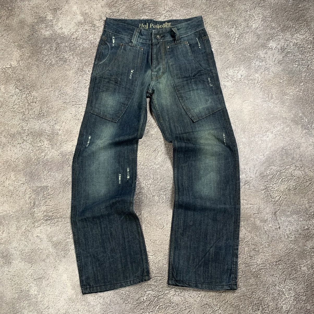Vintage Y2K Baggy Distressed Flared Jeans Grunge Streetwear Logo 30 Size US 30 / EU 46 - 2 Thumbnail
