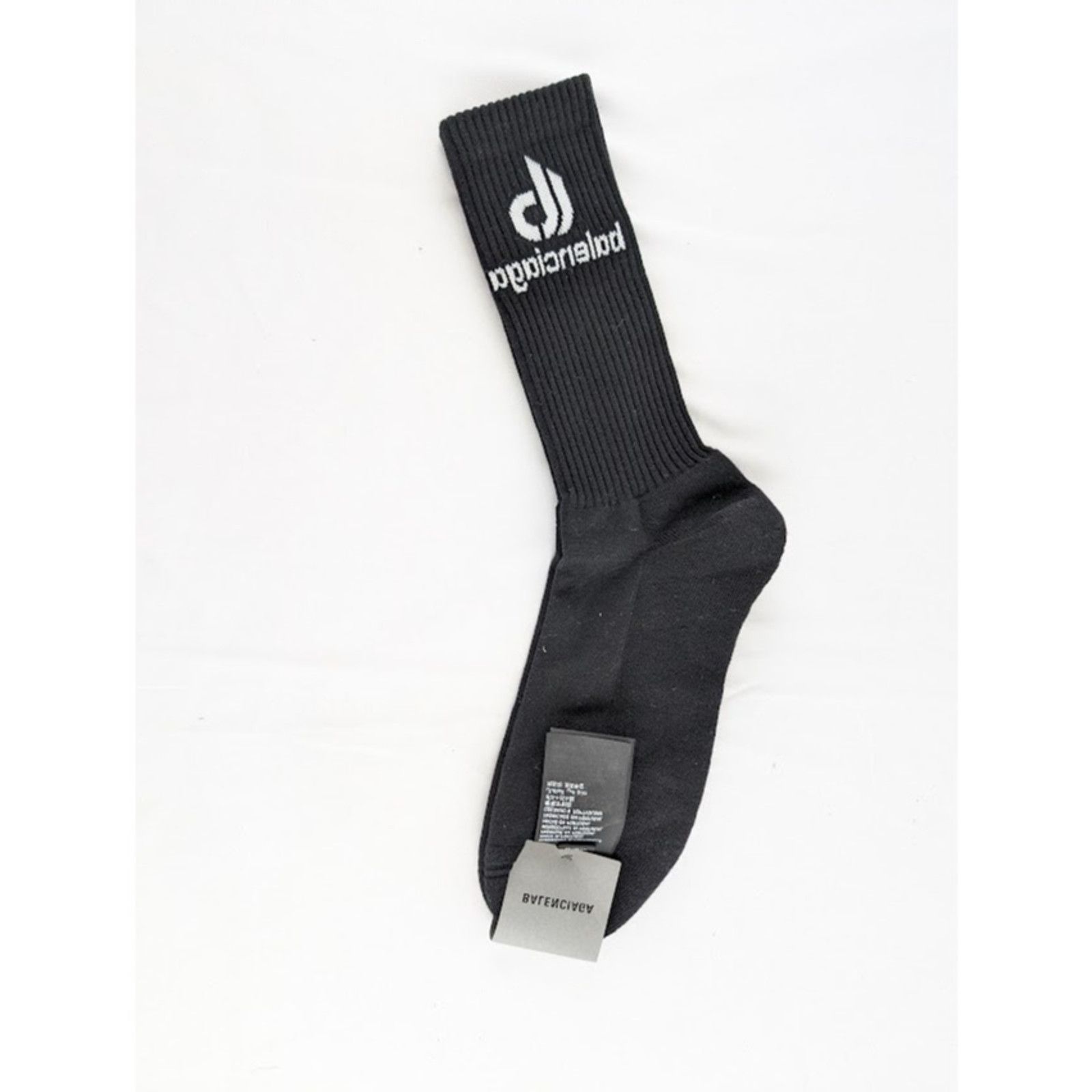 Balenciaga o1rshd1 Q:2 / Size: XL / Cotton Socks Double B Black/White Size ONE SIZE - 1 Thumbnail