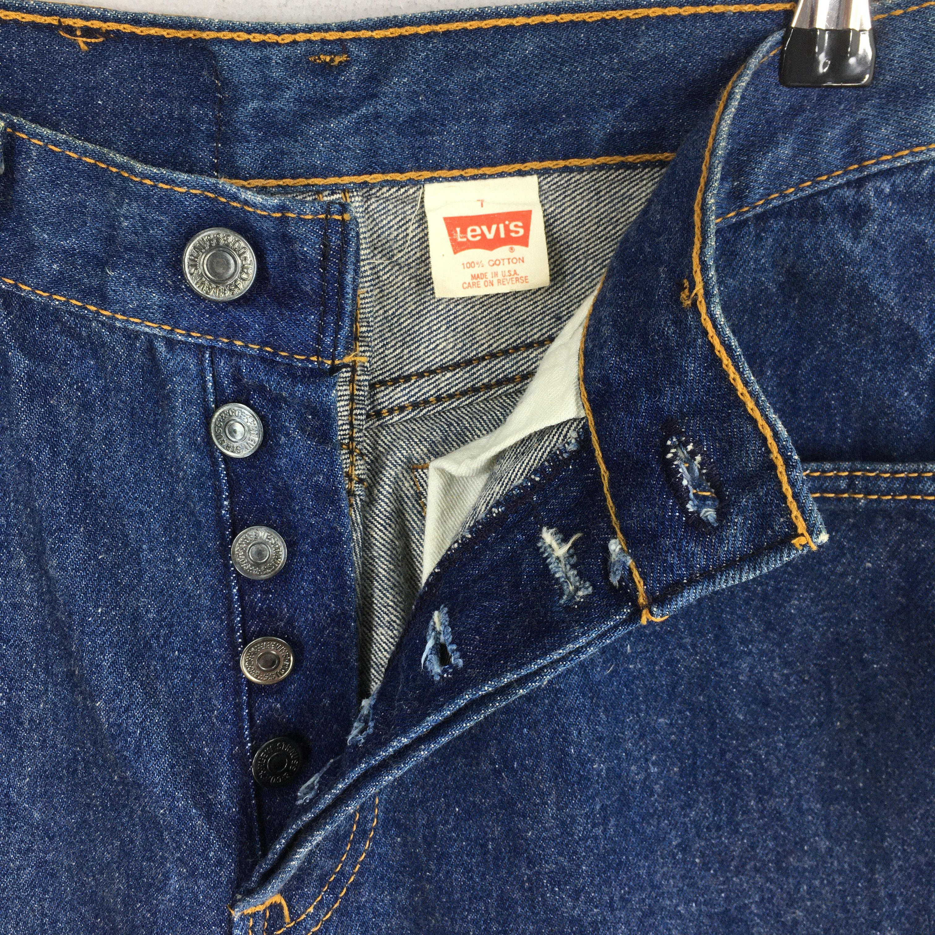 Levi's Size 23x31 Vintage 90s Levi's 501 Faded Blue Jeans S334 Size 23" - 6 Thumbnail