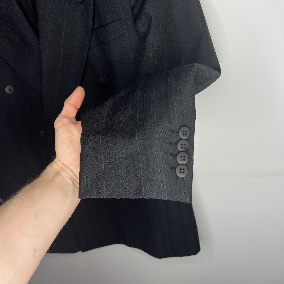 Yves Saint Laurent 90S VINTAGE YSL POUR HOMME DOUBLE BREASTED BLAZER SUIT Size 42R - 5 Thumbnail