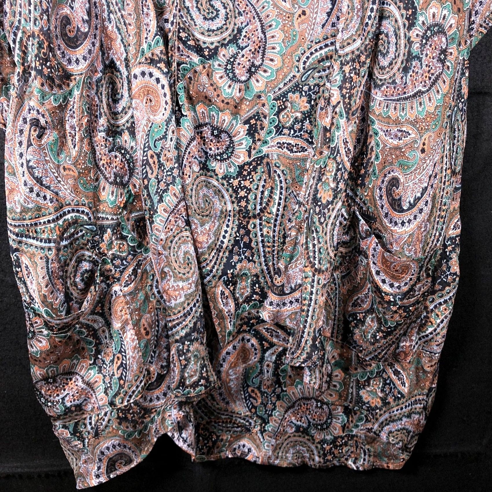 Needles Pins And Needles Women Kimono Multicolor Paisley Open Front 3/4 Sleeve XS/S XS Brown Boho Bohemian Casual Shirt Blouse Women Size XS / US 0-2 / IT 36-38 - 3 Thumbnail