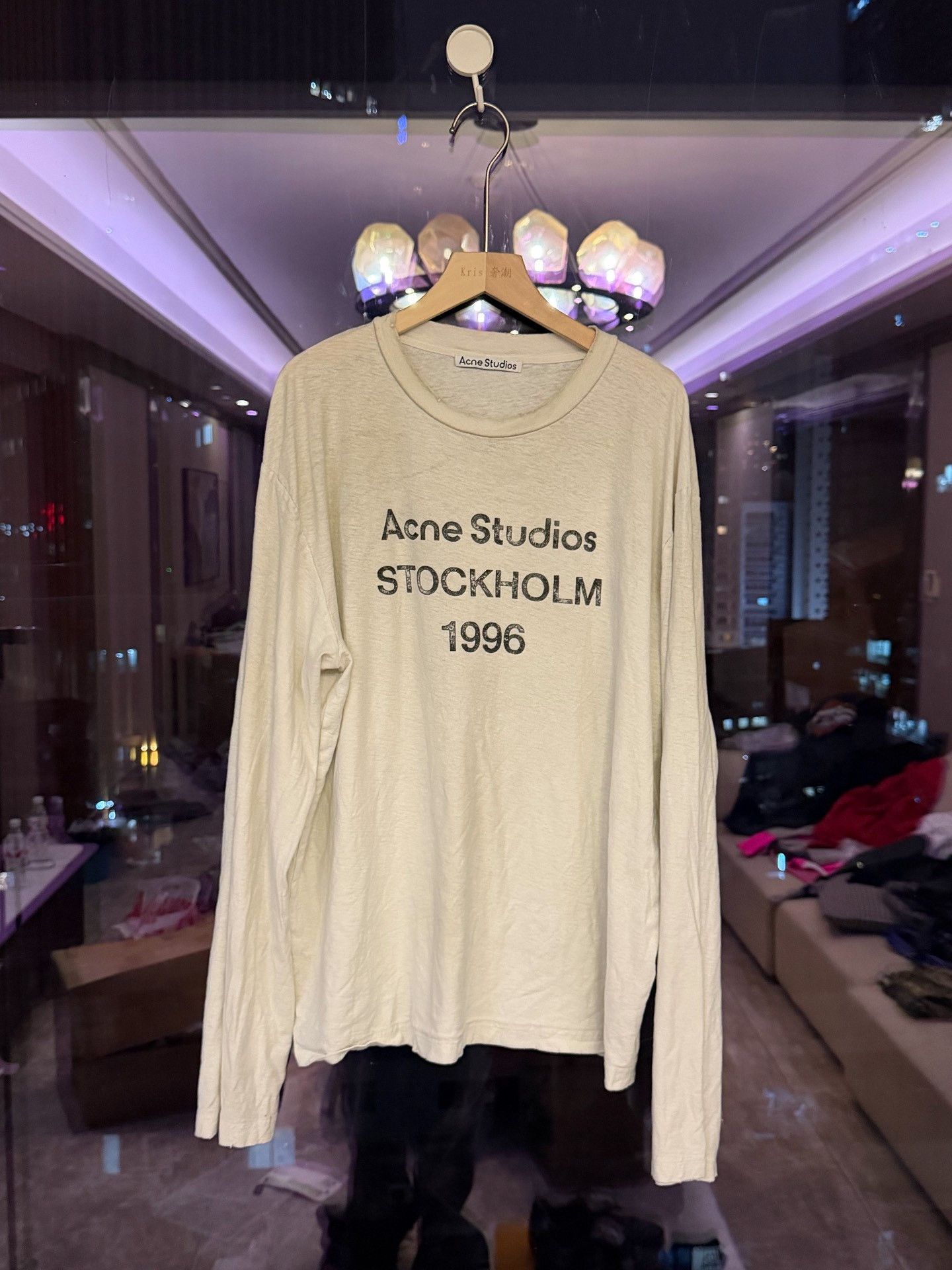 Acne Studios Acne Studios 1996 Logo Print Distressed Longsleeve Size US M / EU 48-50 / 2 - 1 Thumbnail
